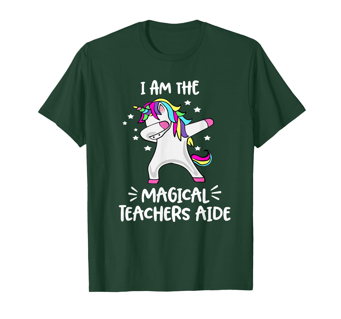 I Am The Magical Teachers Aide Dabbing Unicorn Teachers Aide T-Shirt