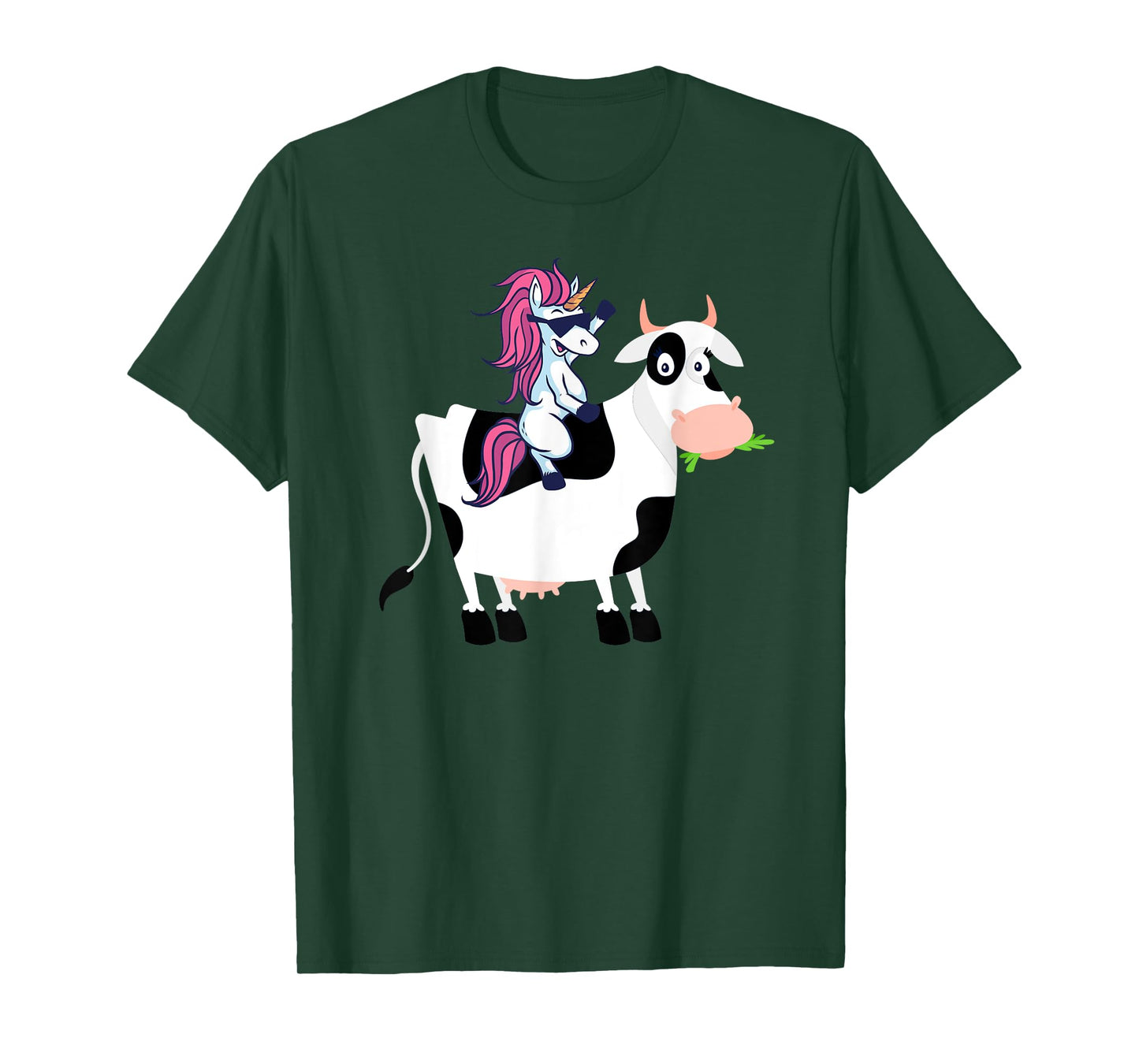 Unicorn Cow Shirt Funny Unicorn Riding Cow TShirt Gift T-Shirt