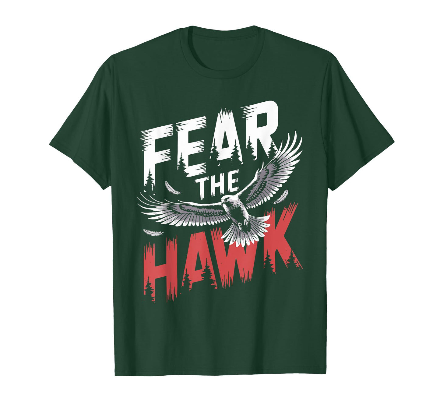 HAWK Designs By ShirtZilla Fear The HAWK Unisex-Adults T-Shirt, Black, Small, Short Sleeve, Humor T-Shirt