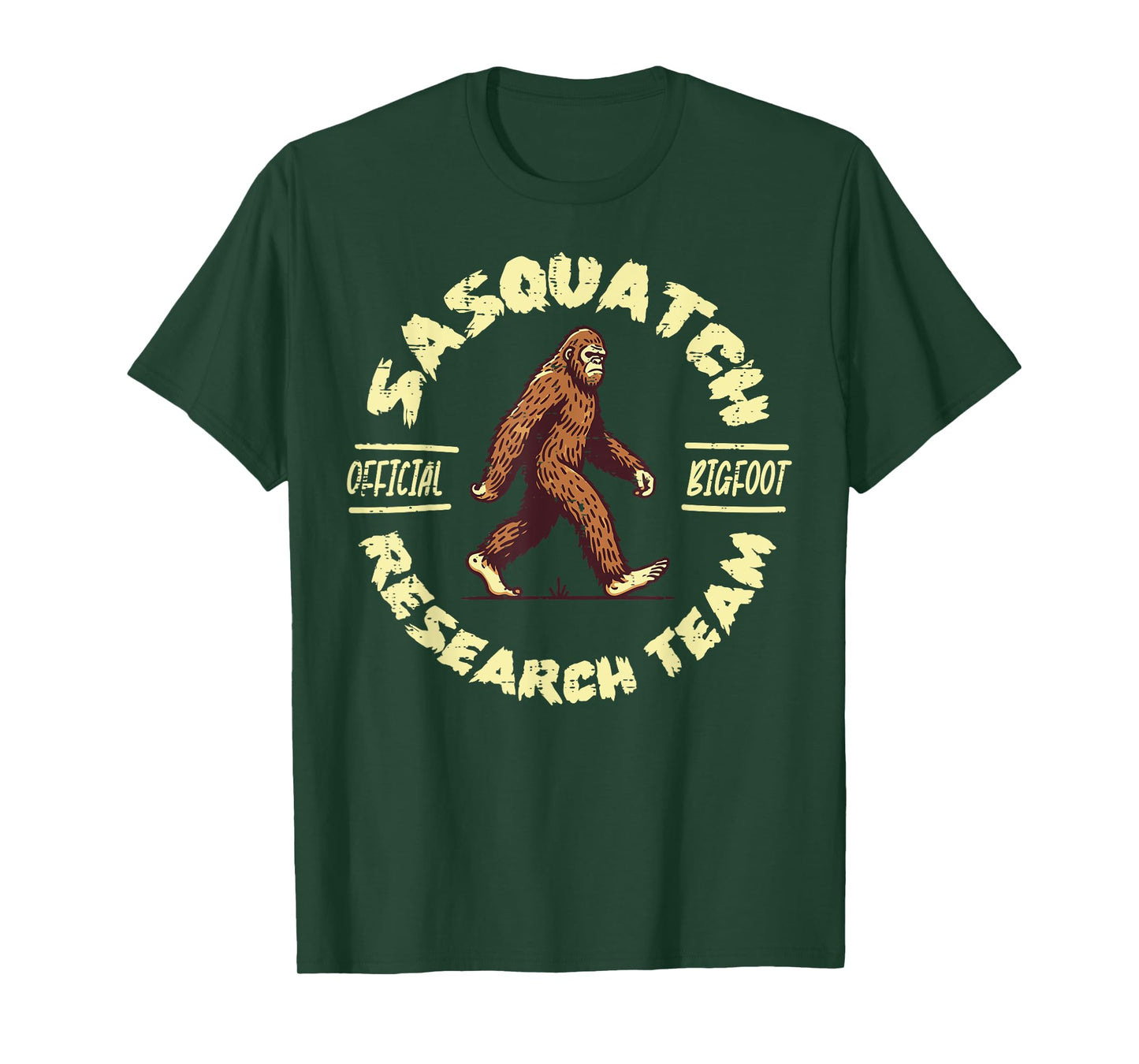 Official Sasquatch Research Team Funny Bigfoot Men Women Kid T-Shirt
