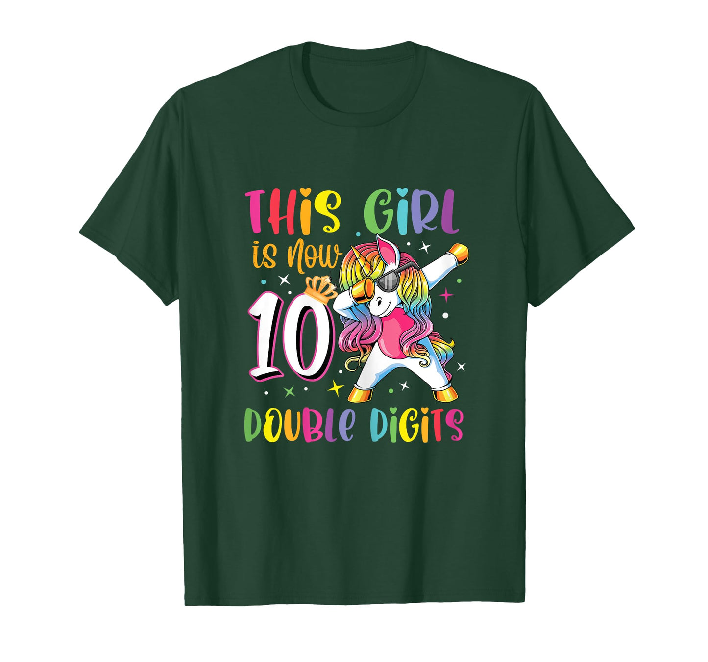 This Girl Is Now 10 Double Digits Shirt 10th birthday Gift T-Shirt