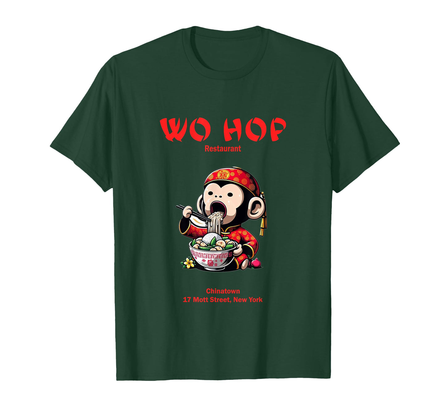 Look Wo hop Restaurant Chinatown, Monkey T-Shirt