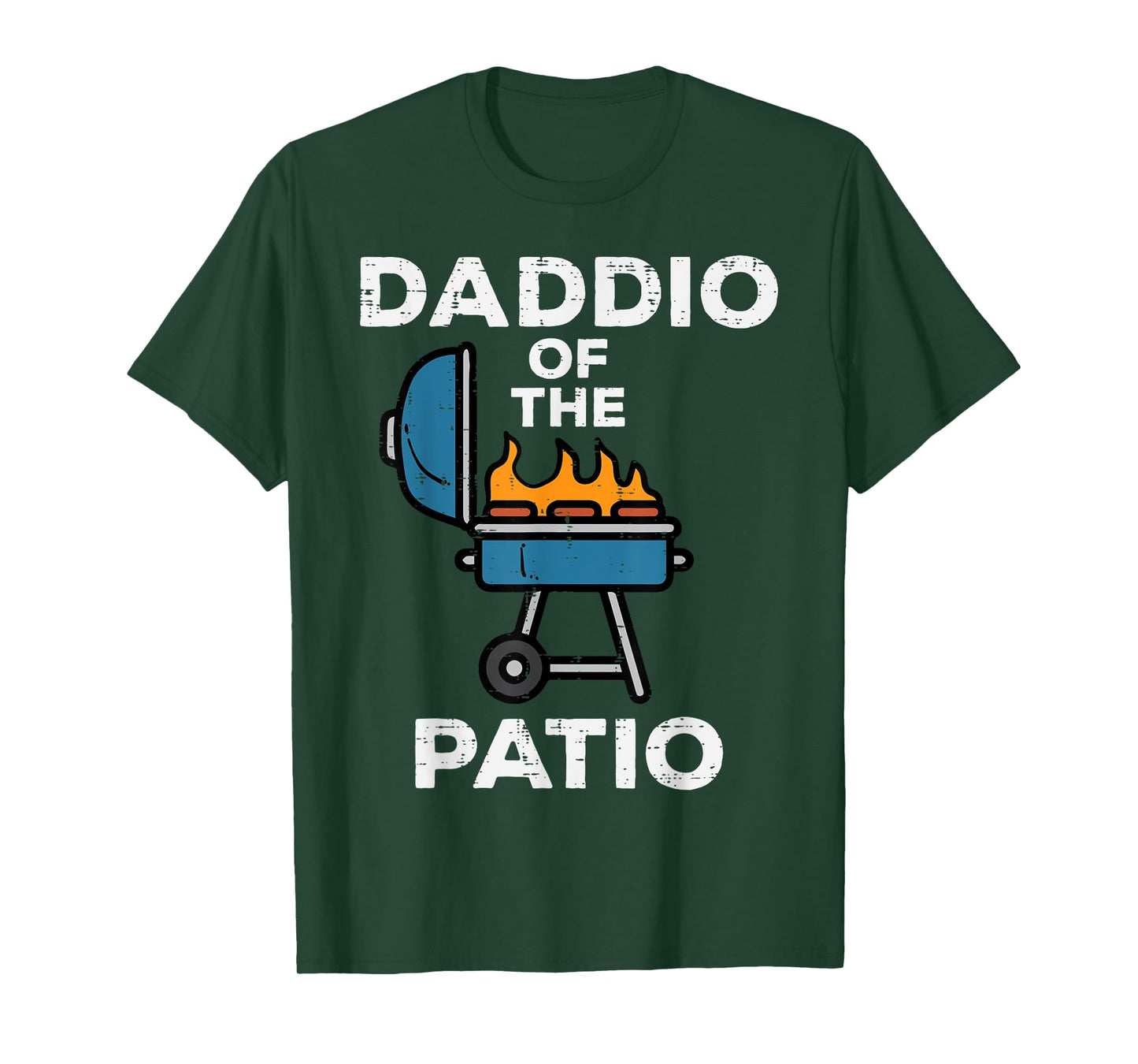 Daddio Of The Patio Funny Bbq Barbecue Grilling Dad Papa Men T-Shirt