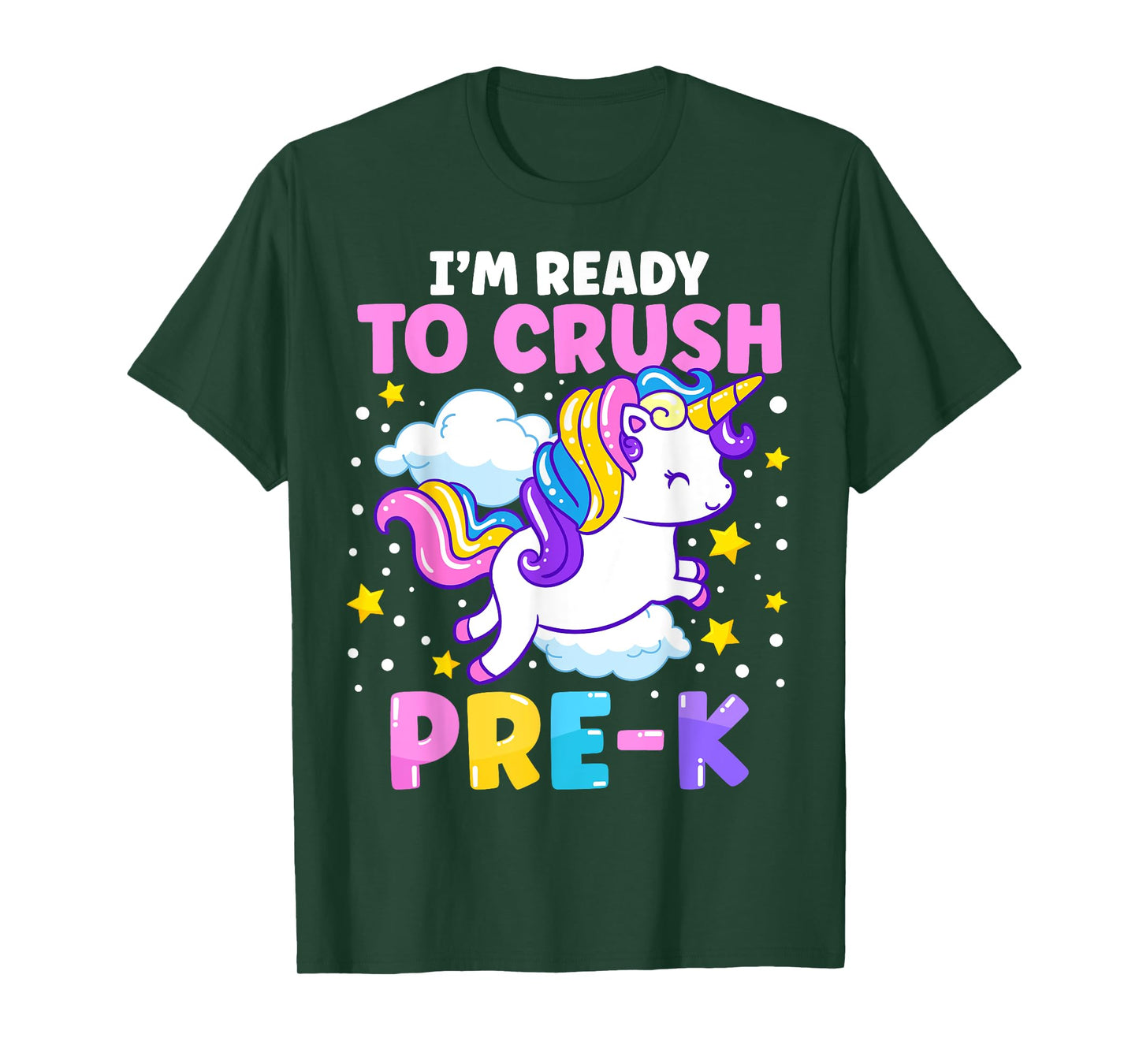 First Day of Preschool I'm Ready To Crush Pre-K Unicorn Kids T-Shirt