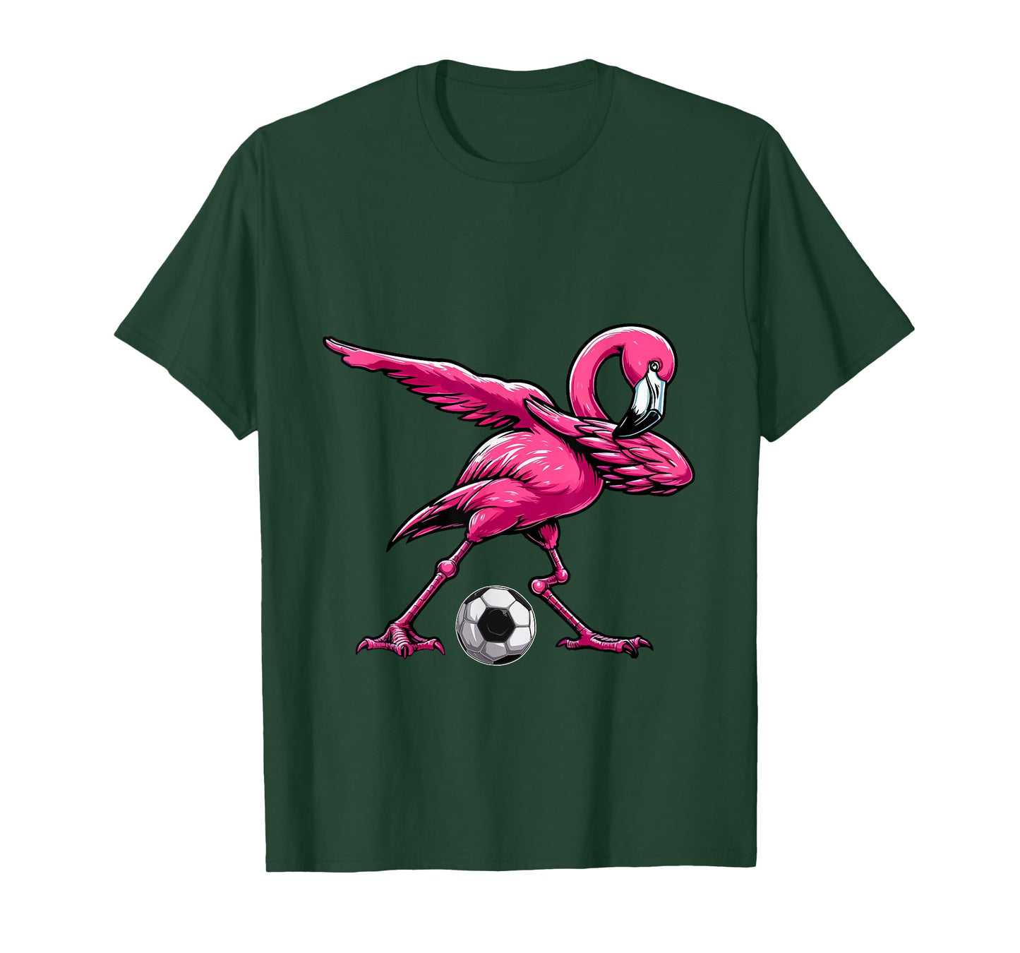 Dabbing Flamingo Costume Soccer Player Fan Lover Team T-Shirt
