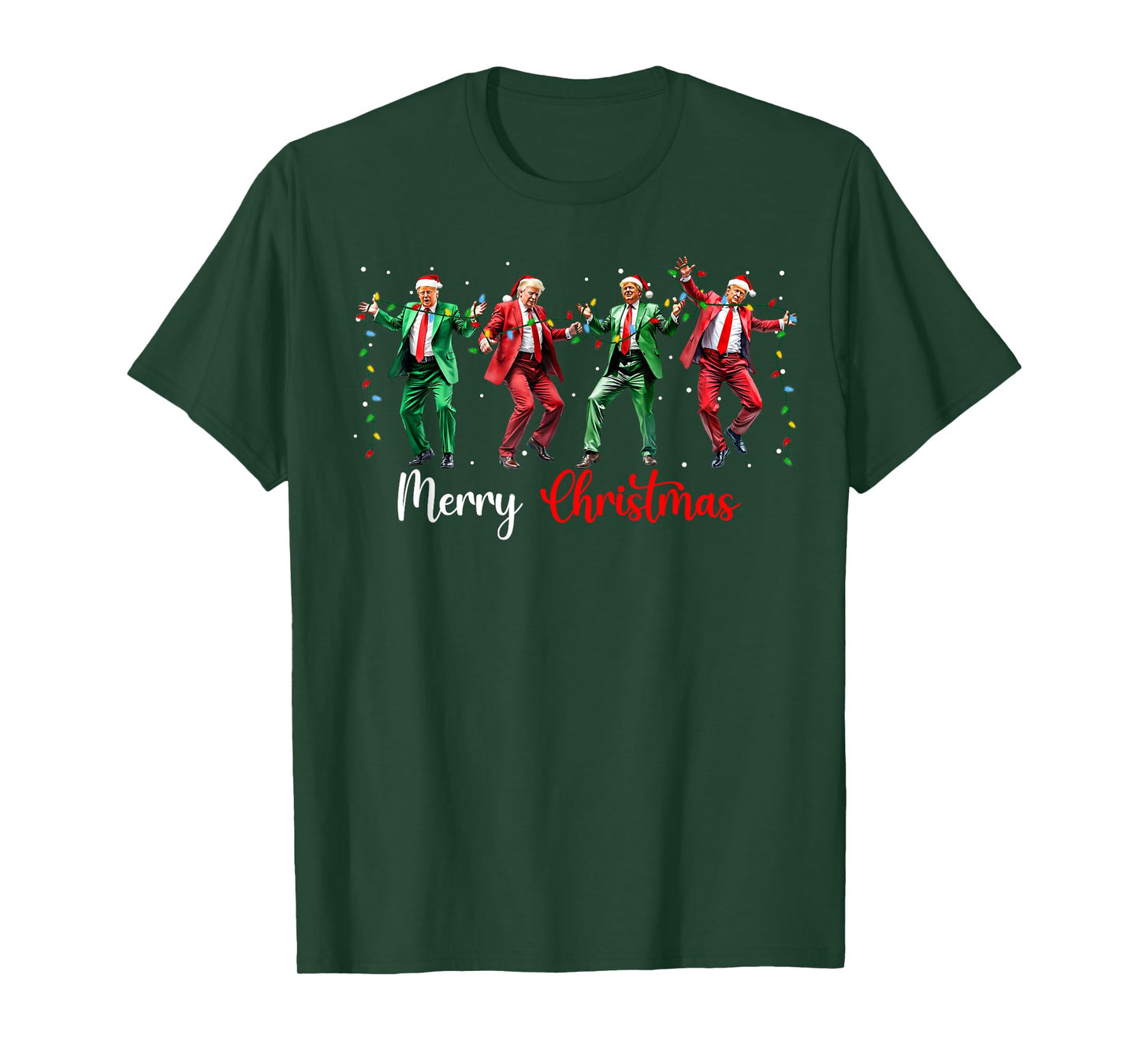 Funny Trump Dance Santa Claus Merry Christmas Pajamas YMCA T-Shirt