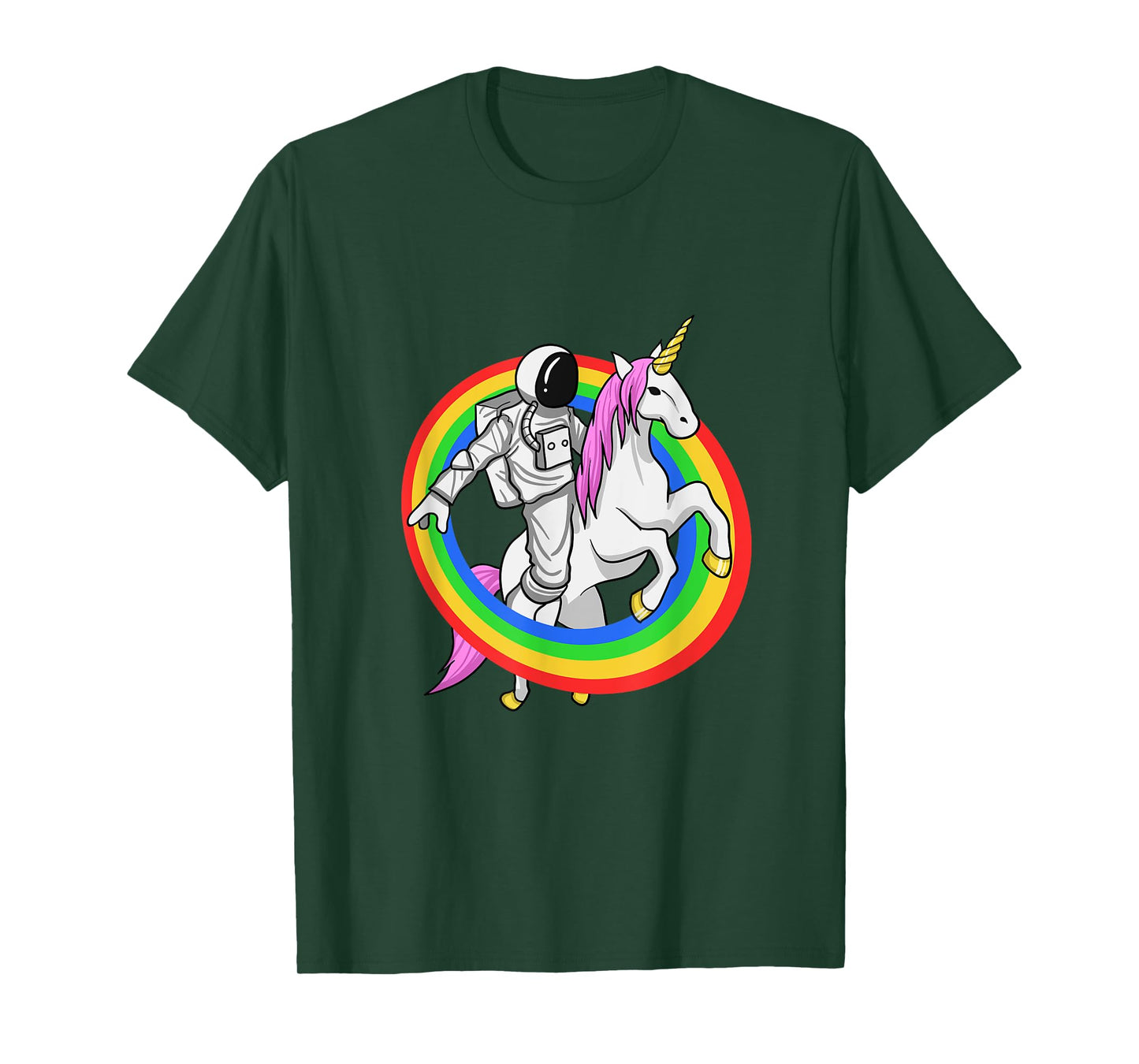 Astronaut Riding Unicorn Shirt Galaxy Space Travel T-Shirt T-Shirt