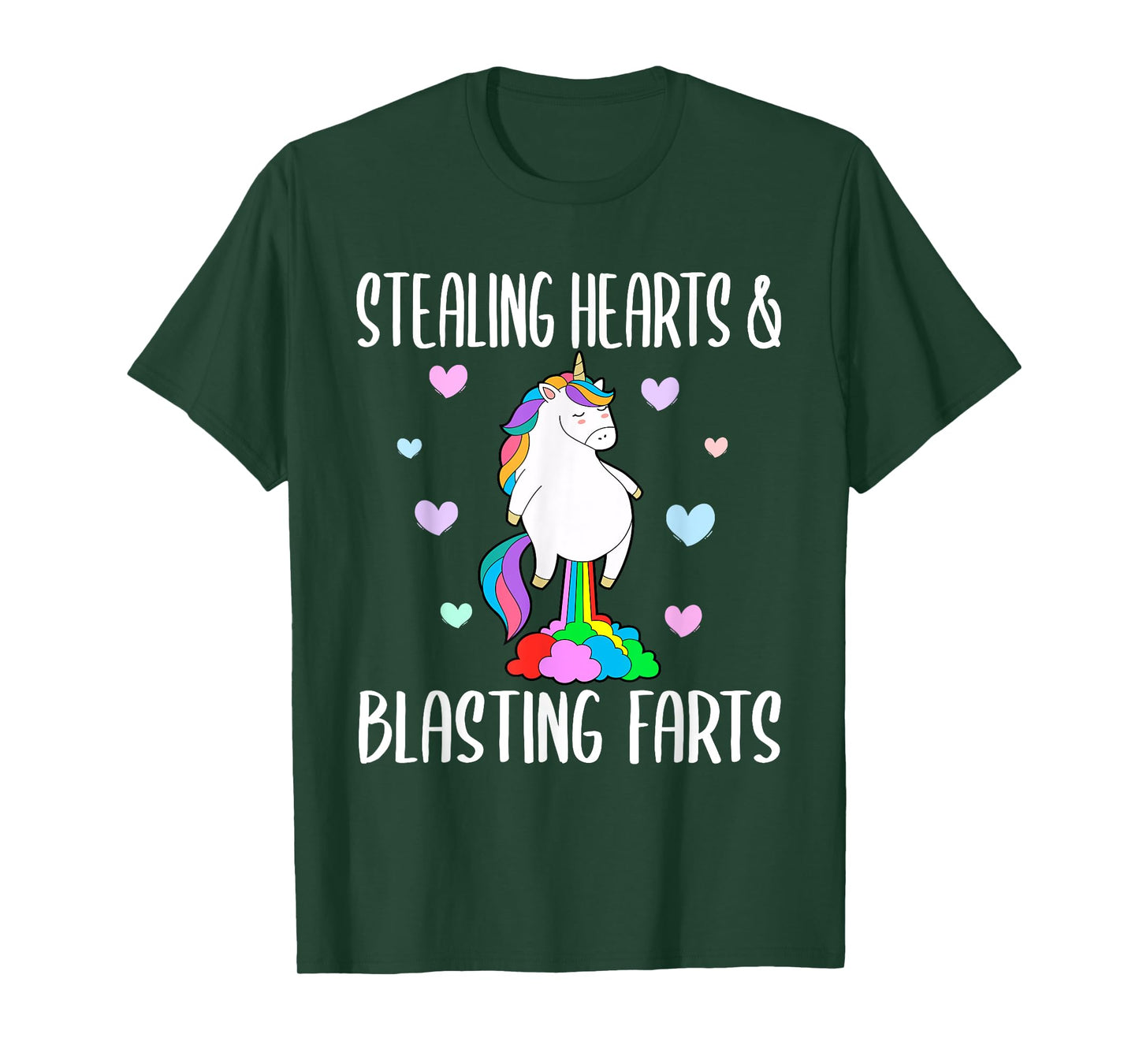 Stealing Hearts And Blasting Farts Funny unicorn T-Shirt