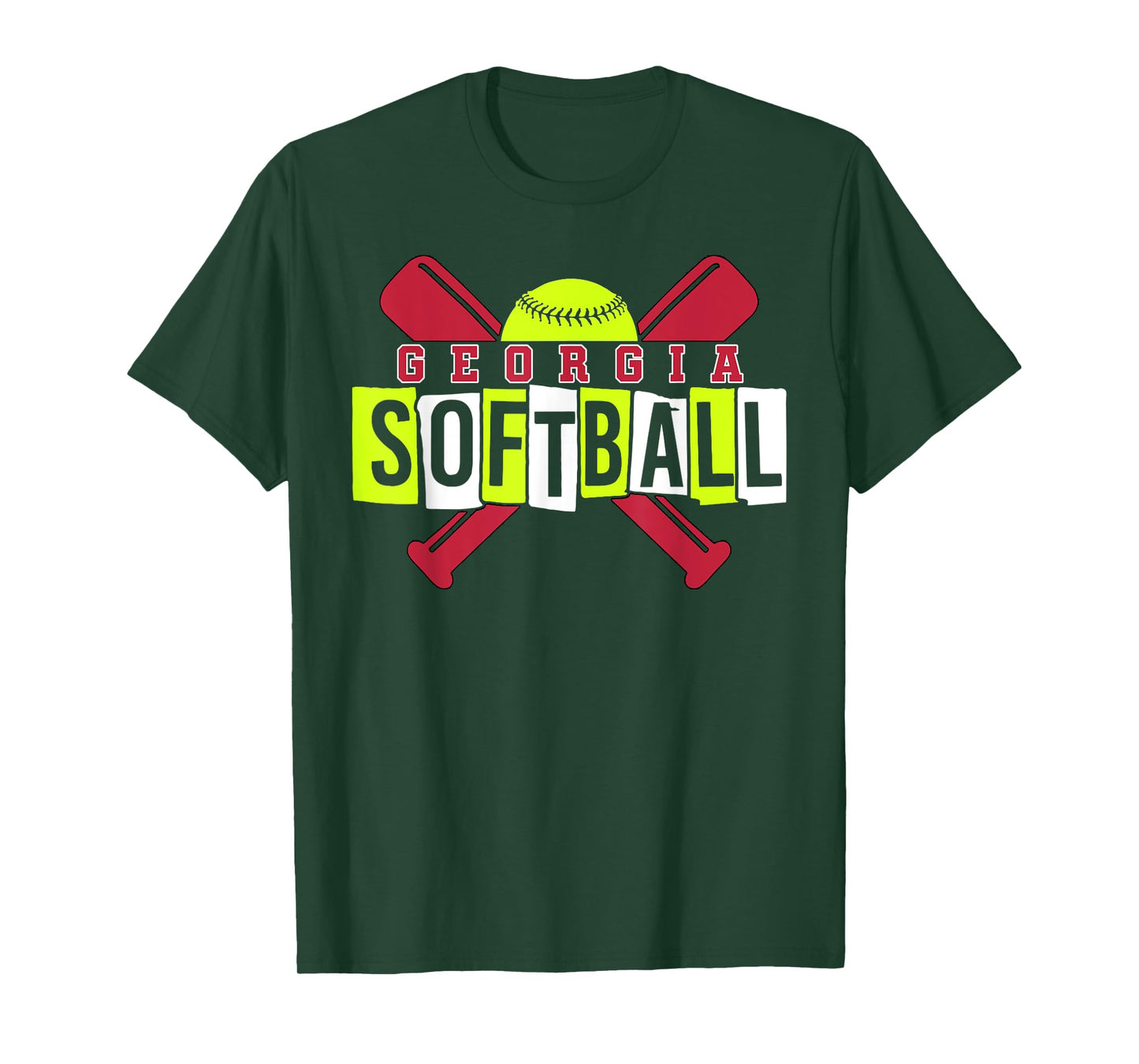 Georgia Softball Vintage Retro Design T-Shirt