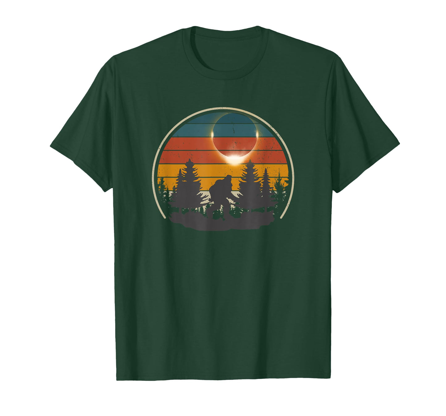 America Totality Retro Bigfoot Total Solar Eclipse 2024 T-Shirt
