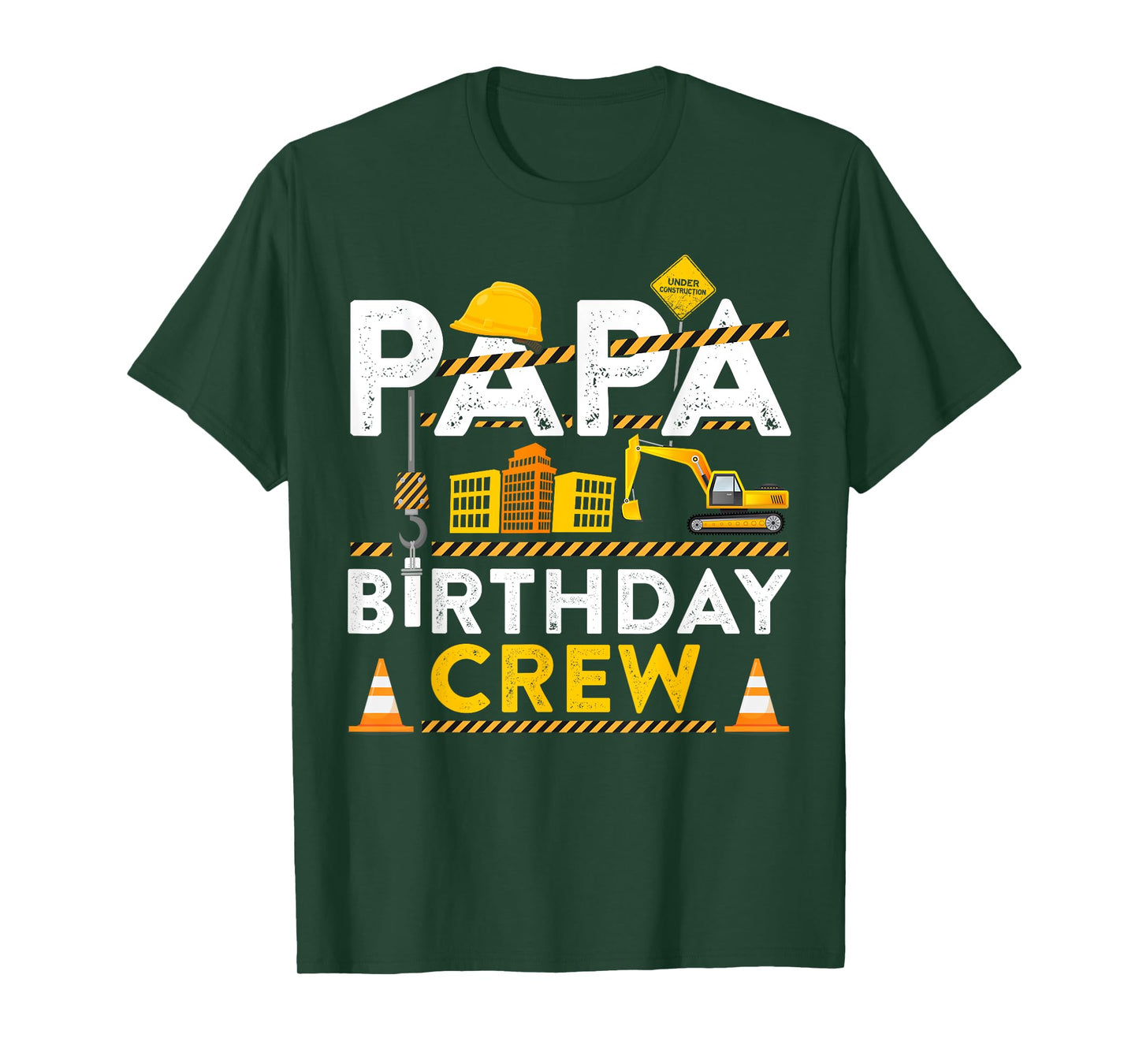Papa Birthday Crew Construction Birthday Party Gift T-Shirt