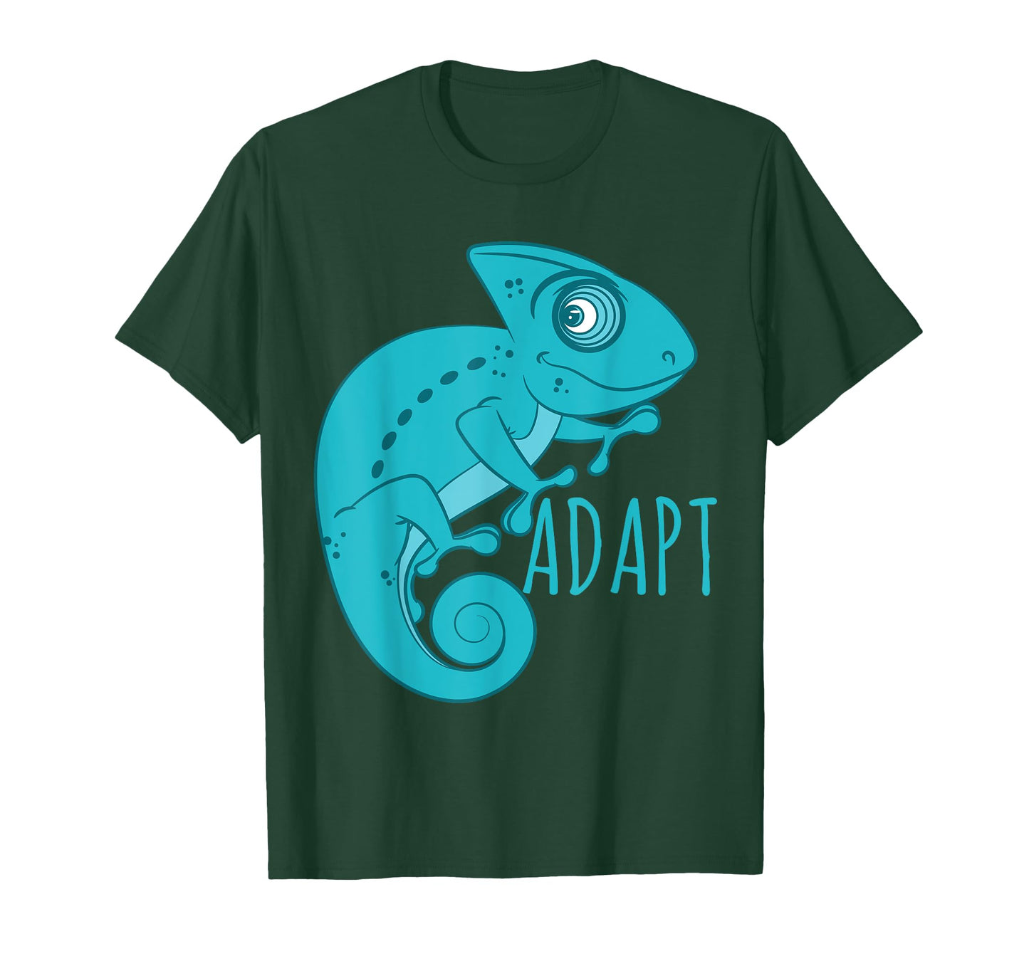 Chameleon T Shirt - Blue Art Chameleon - Adapt T-Shirt