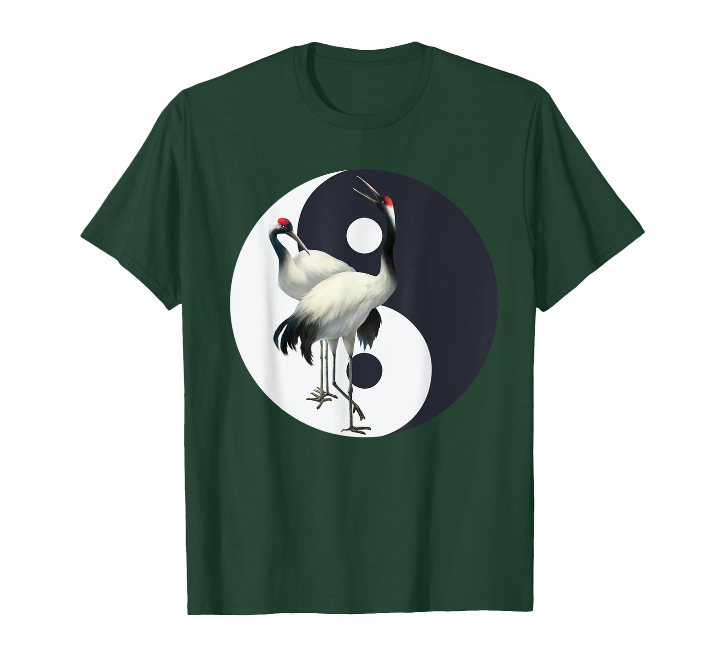 Tai Chi White Crane Yin, Yang, Qi Gong, Chinese White Bird T-Shirt