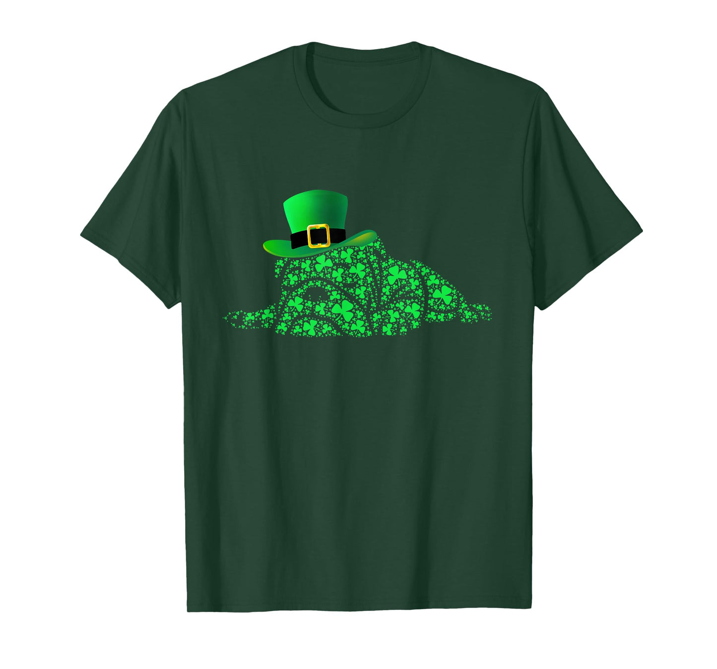 Irish English Bulldog Shamrocks Green Hat St Patricks Day Men Women Kids T-Shirt