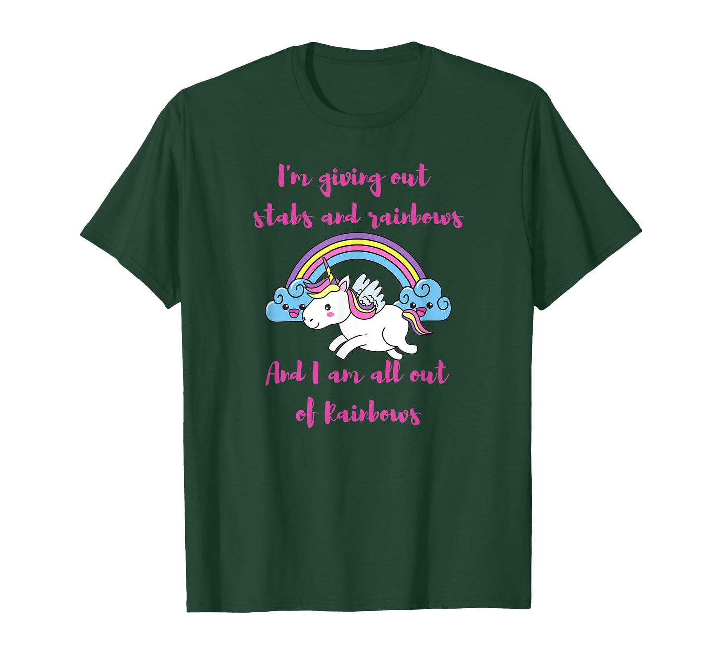 Be a stabby unicorn with rainbows womens tee birthday gift T-Shirt