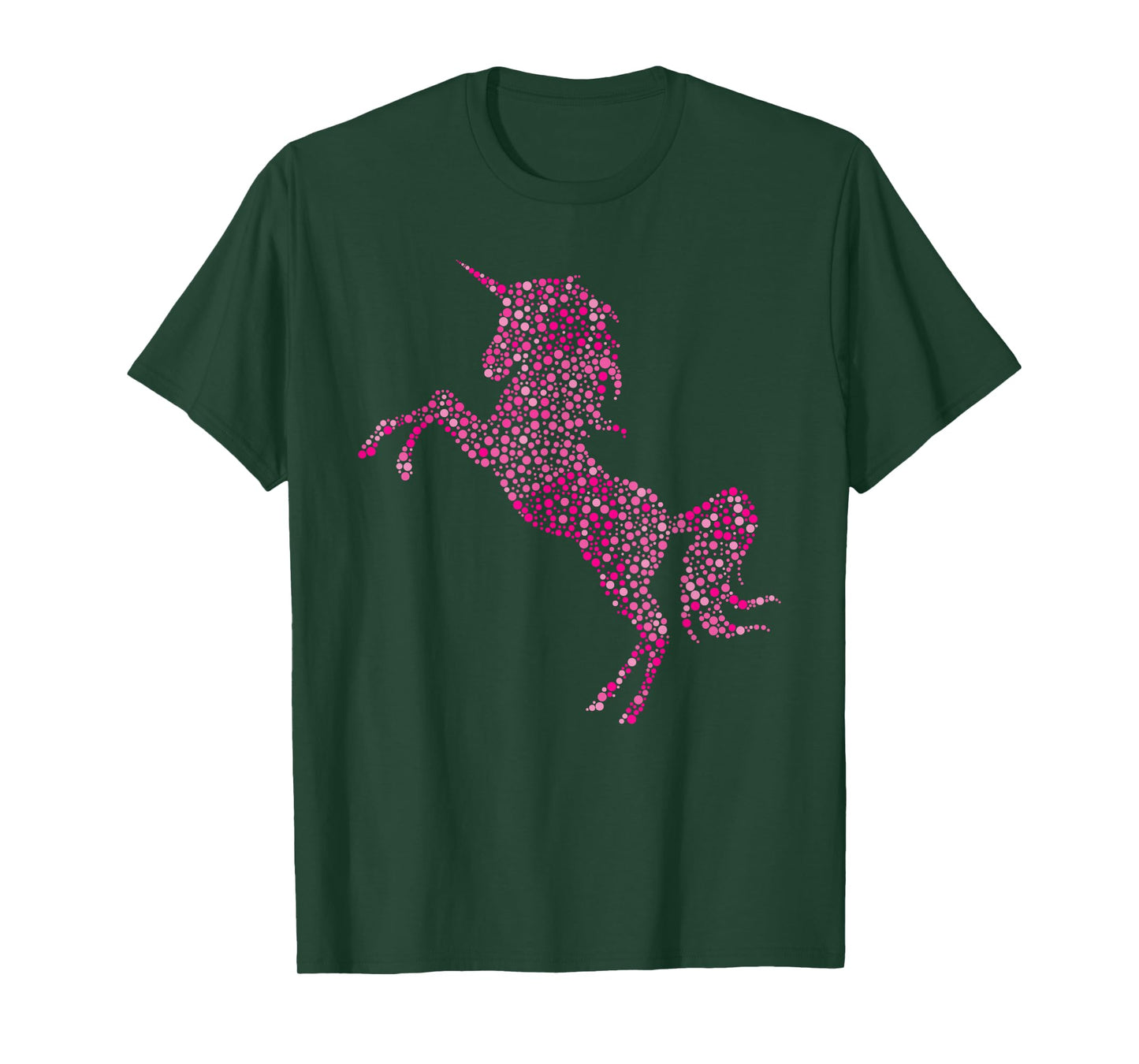 Girl's Unicorn Pink Polka Dot Day Womens Horse T-Shirt