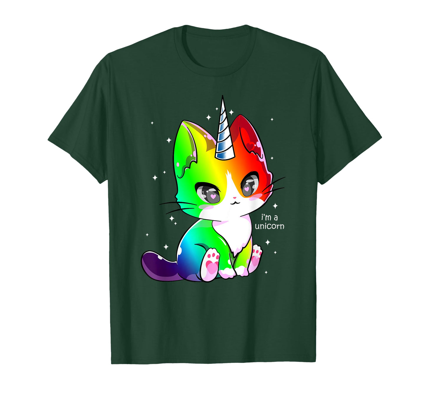 Caticorn Unicorn Cat Kittycorn Girls Women Rainbow Caticorn T-Shirt