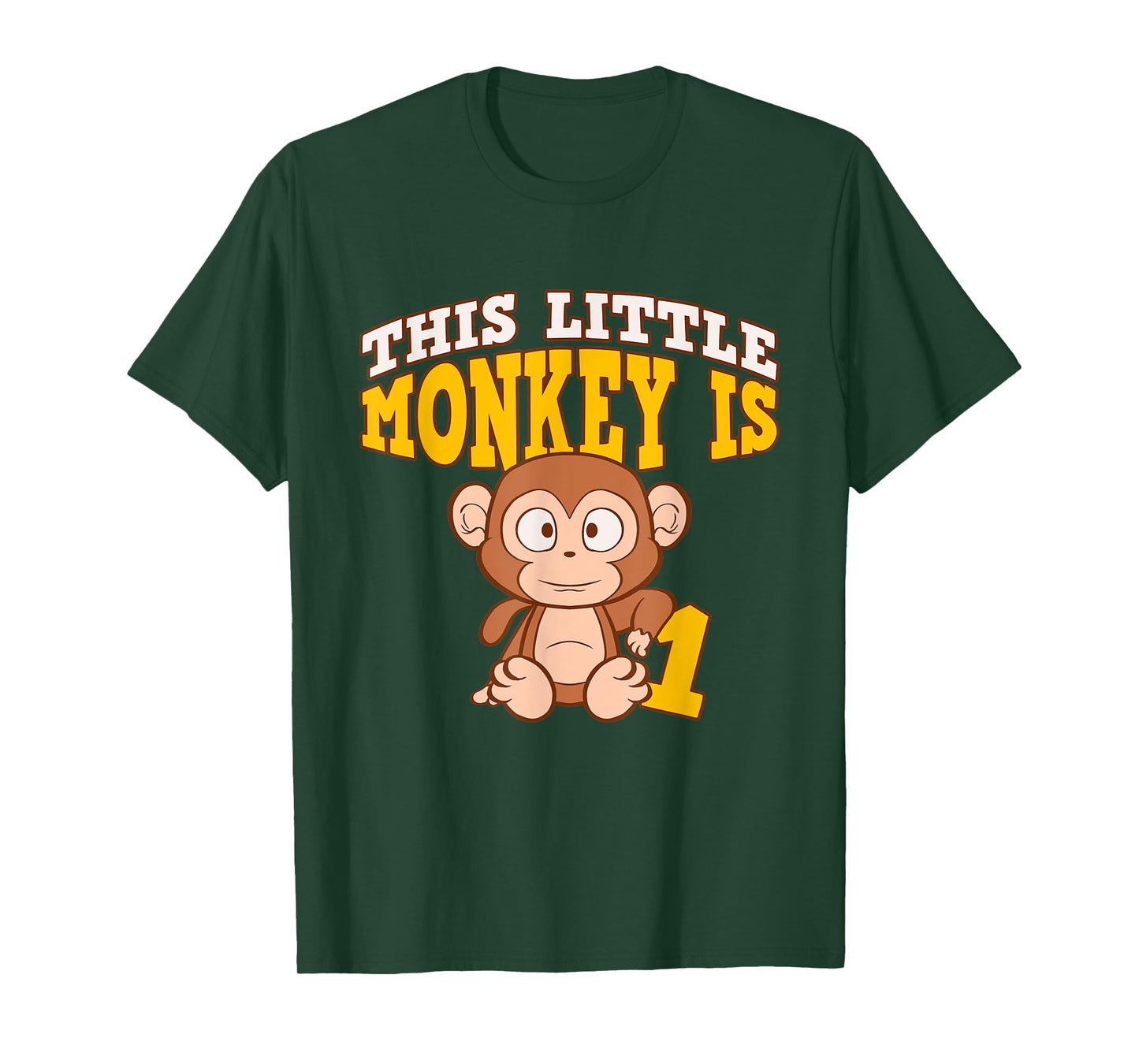 This Little Monkey Is 1 1st Birthday Party Bday Celebrant T-Shirt