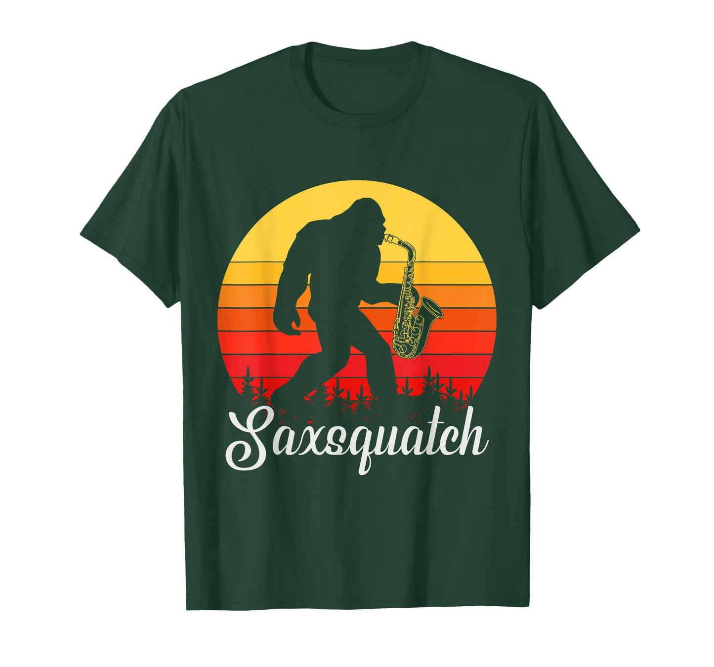 Saxsquatch - Funny Bigfoot / Yeti Play On Words T-Shirt