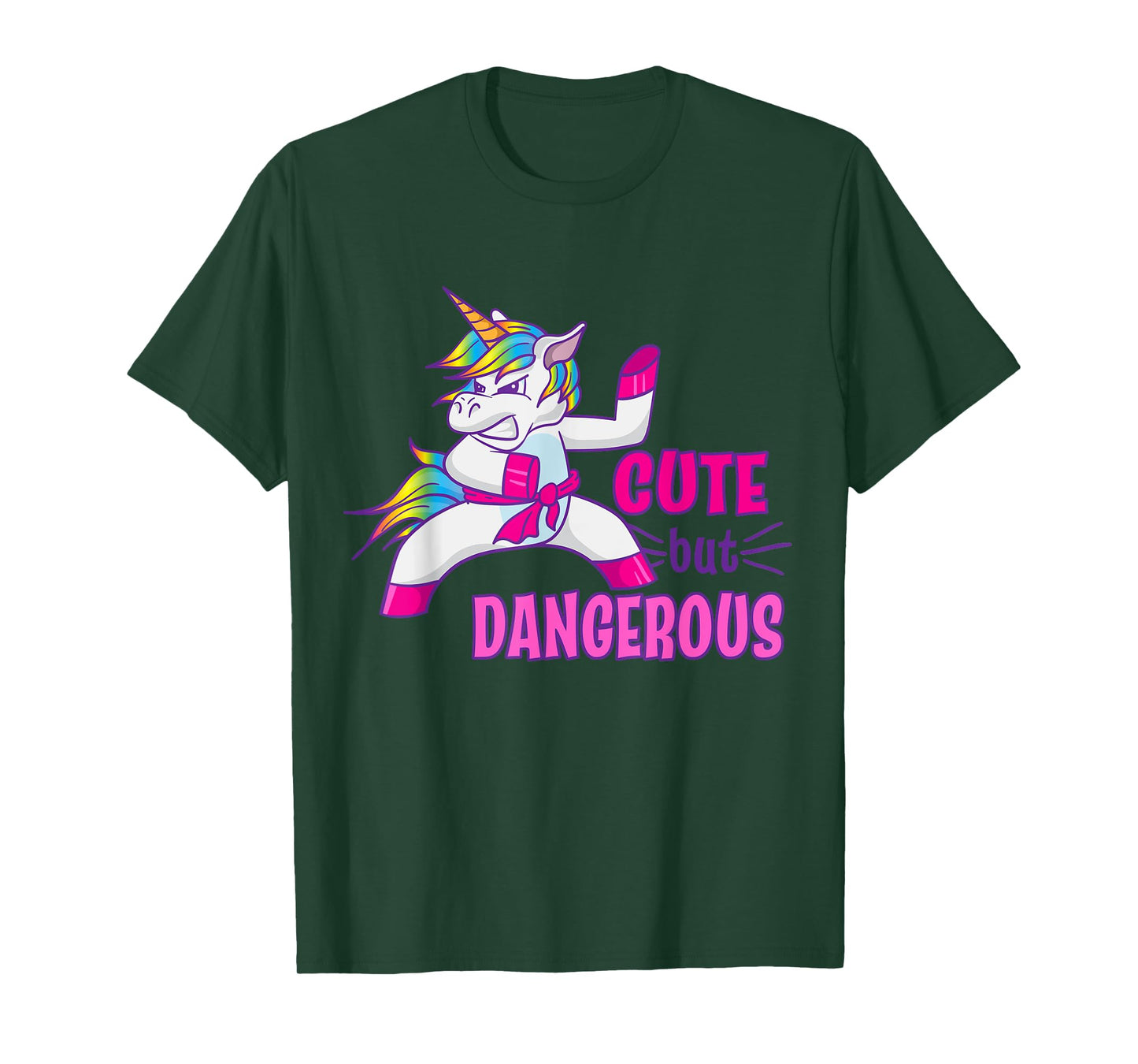 Cute But Dangerous Ninja Karate Taekwondo Kung Fu Unicorn T-Shirt