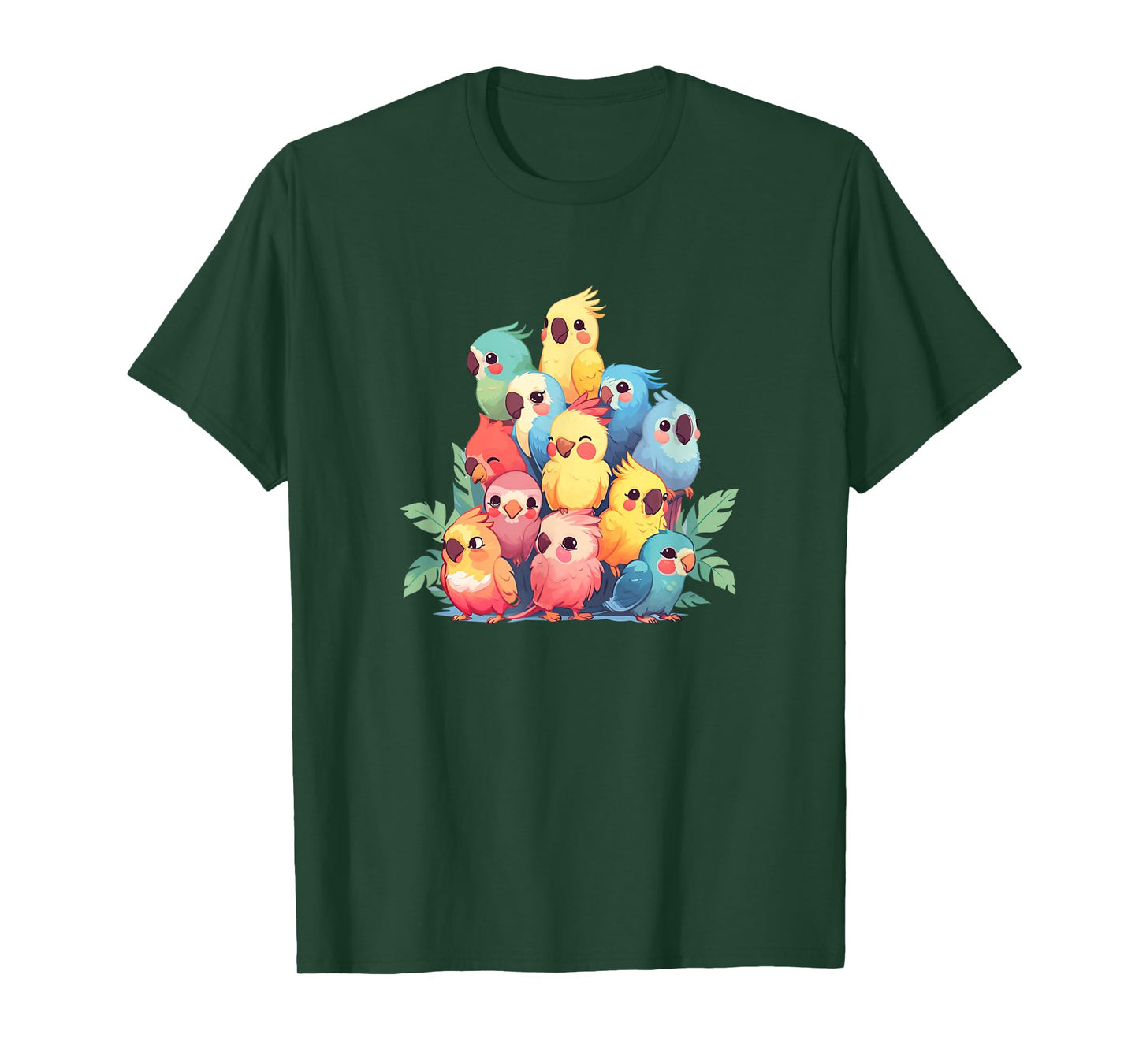 Cute Kawaii Pastel Cockatiel Bird Boys Girls Kids T-Shirt