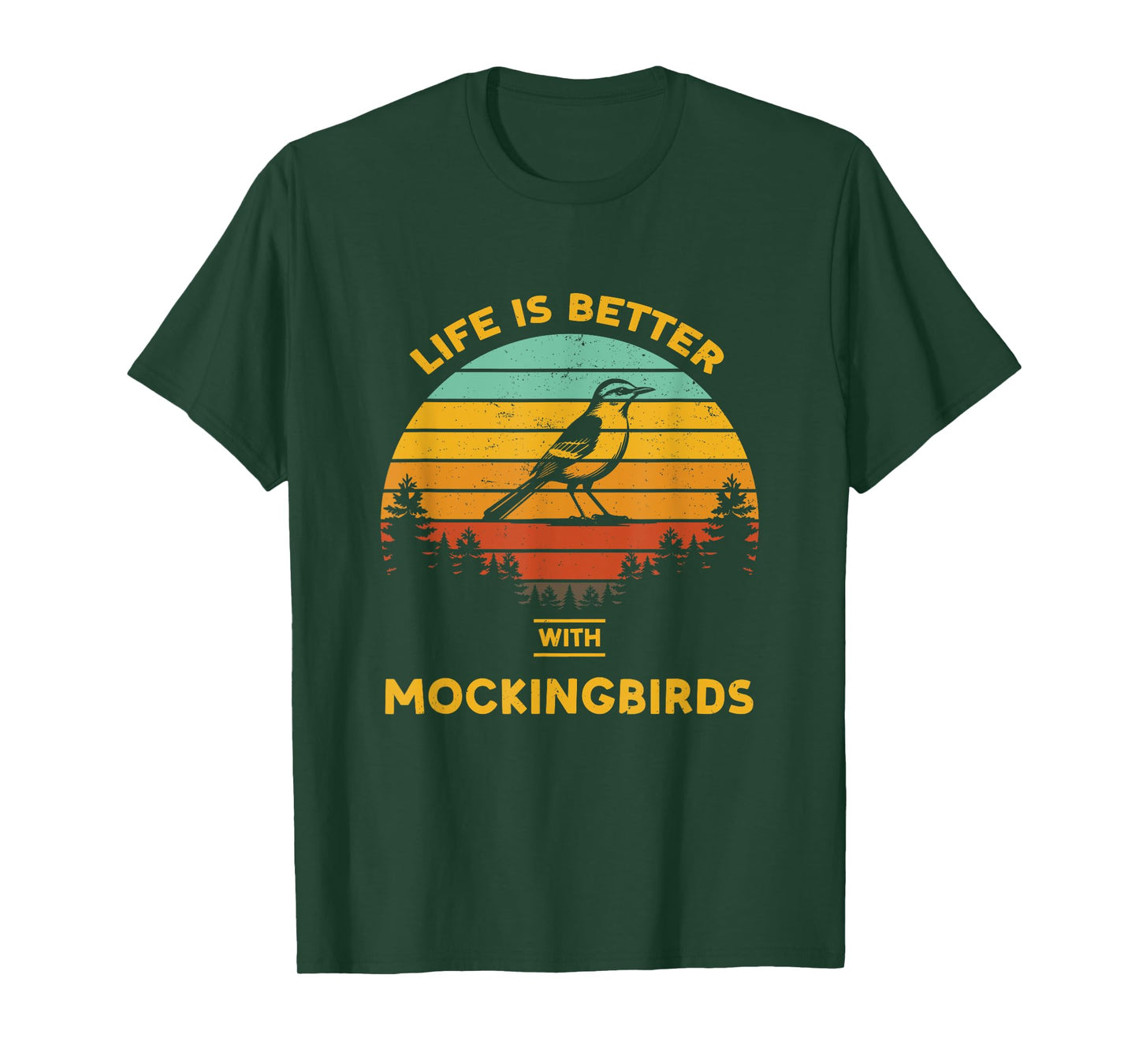 Life is Better with Mockingbird Retro Vintage Design T-Shirt