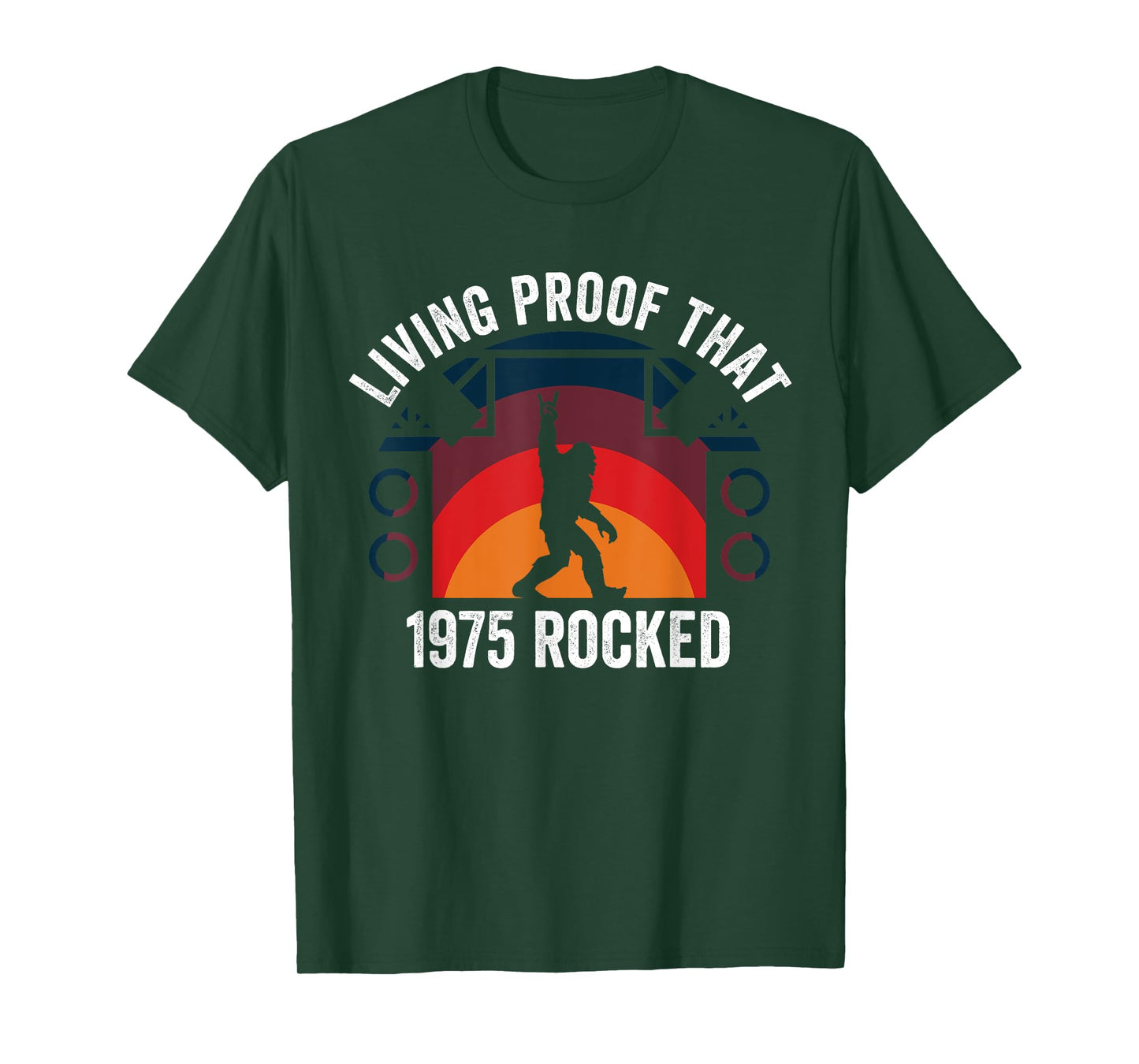Living Proof That 1975 Rocked Funny Rock And Roll Bigfoot T-Shirt