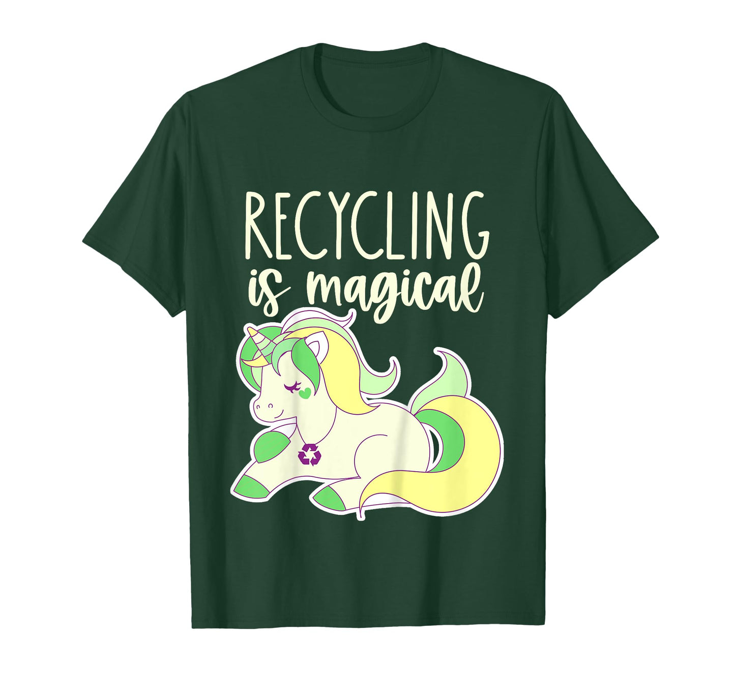 Kids Toddler Earth Day Recycle Unicorn Girls Recycling is Magical T-Shirt