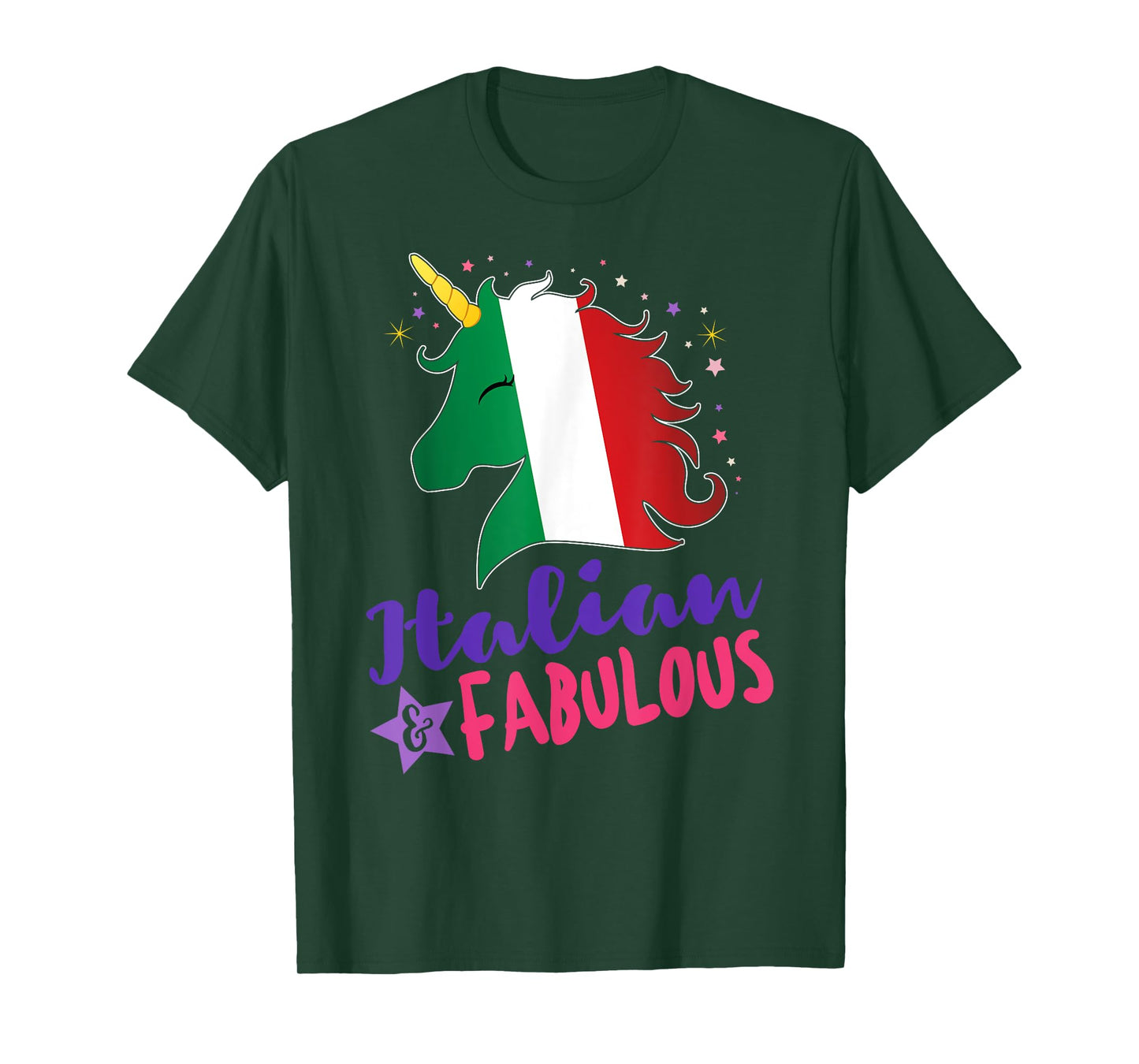 Italian Pride Gift for Her Italian Unicorn T-Shirt