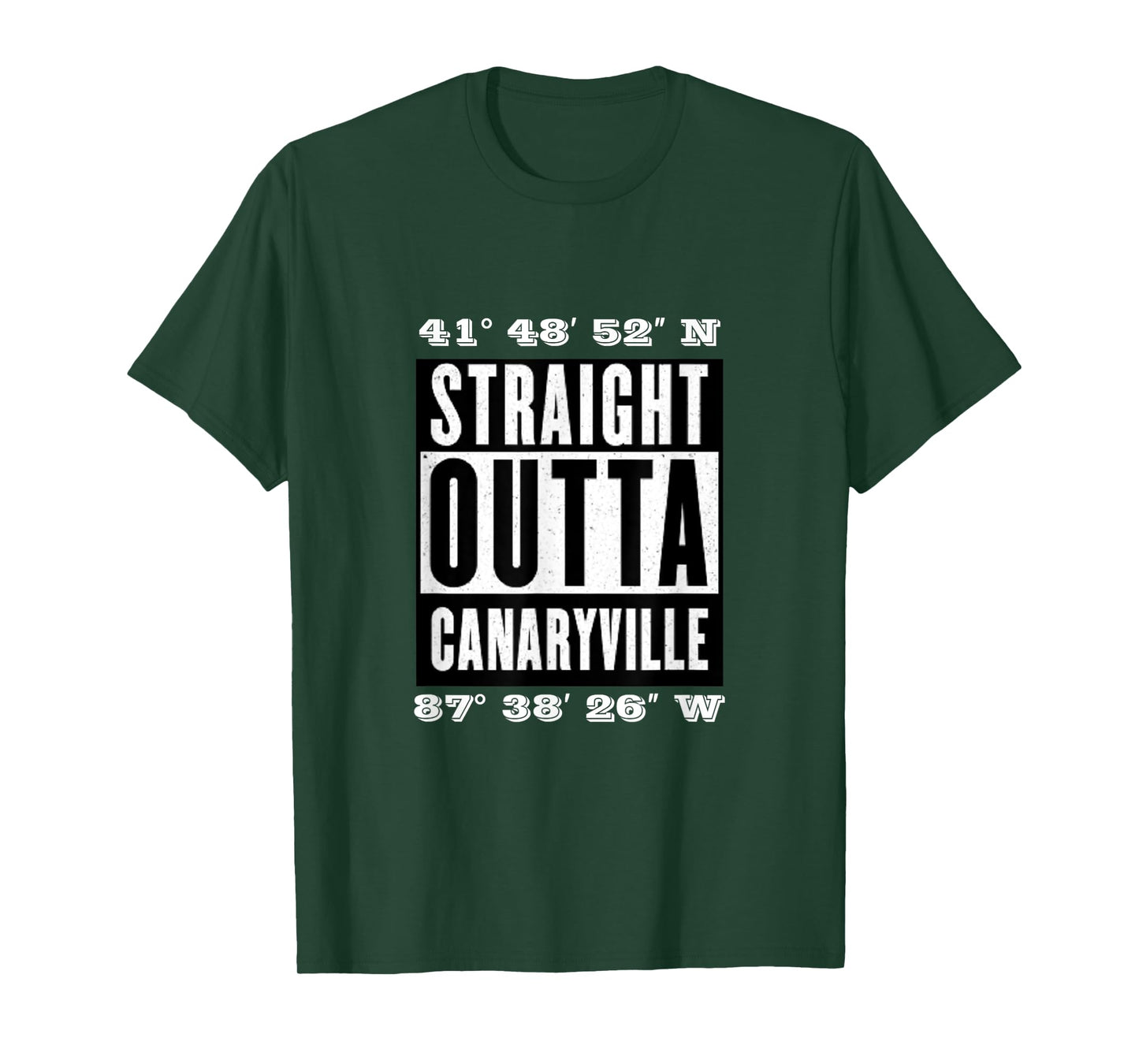 Hood Map Art: Straight Outta Canaryville Chicago, T-Shirt T-Shirt