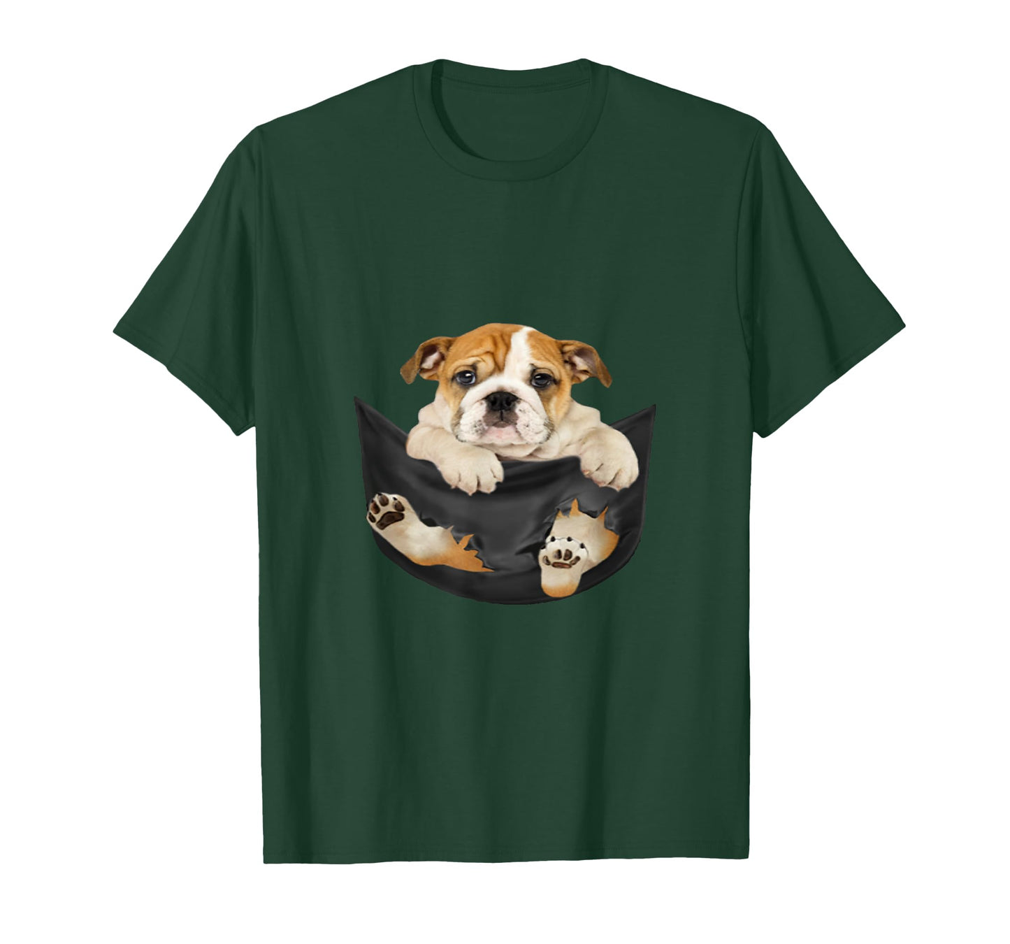 Dog Lovers Gifts Bulldog In Pocket Funny Dog Face T-Shirt