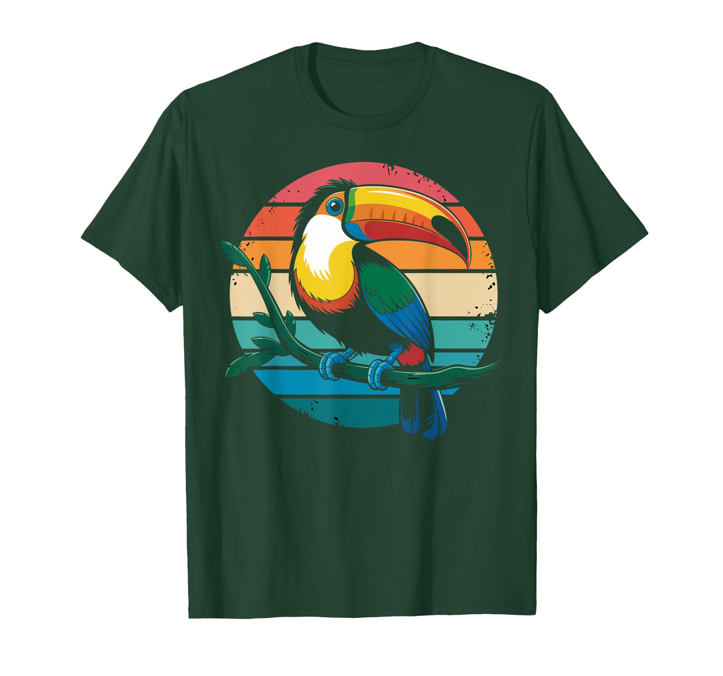 Retro Toucan Bird Tropical Jungle Vintage Nature Gifts Kids T-Shirt