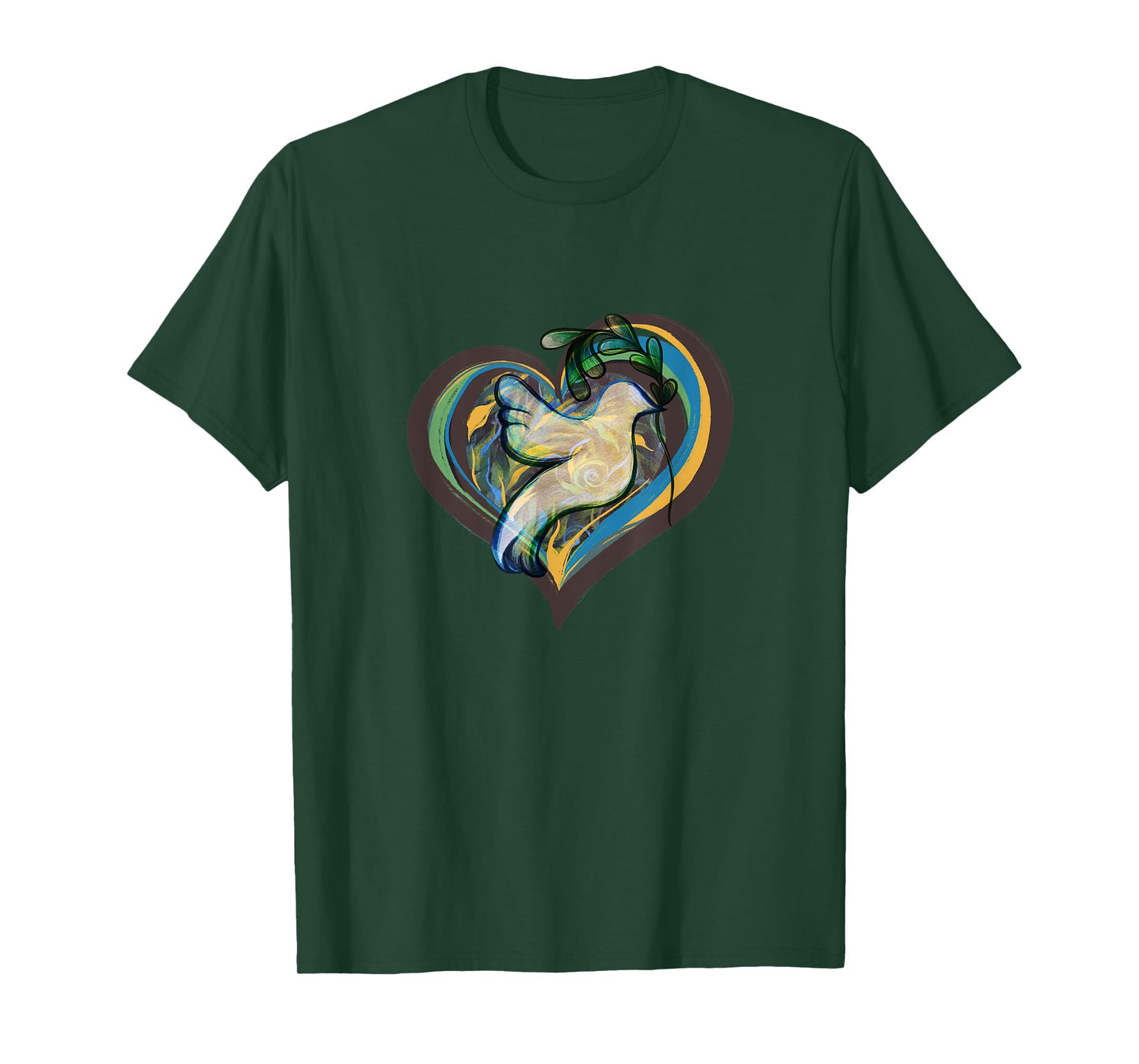 CAT Unisex-Kids Peace T-Shirt, Black, Small, Short Sleeve, Crew Neck, Classic Fit, Modern Peace Theme, Bird, Hearts, All Seasons, 1 Count, 0 Pockets, Stretchable, Adults, Unisex