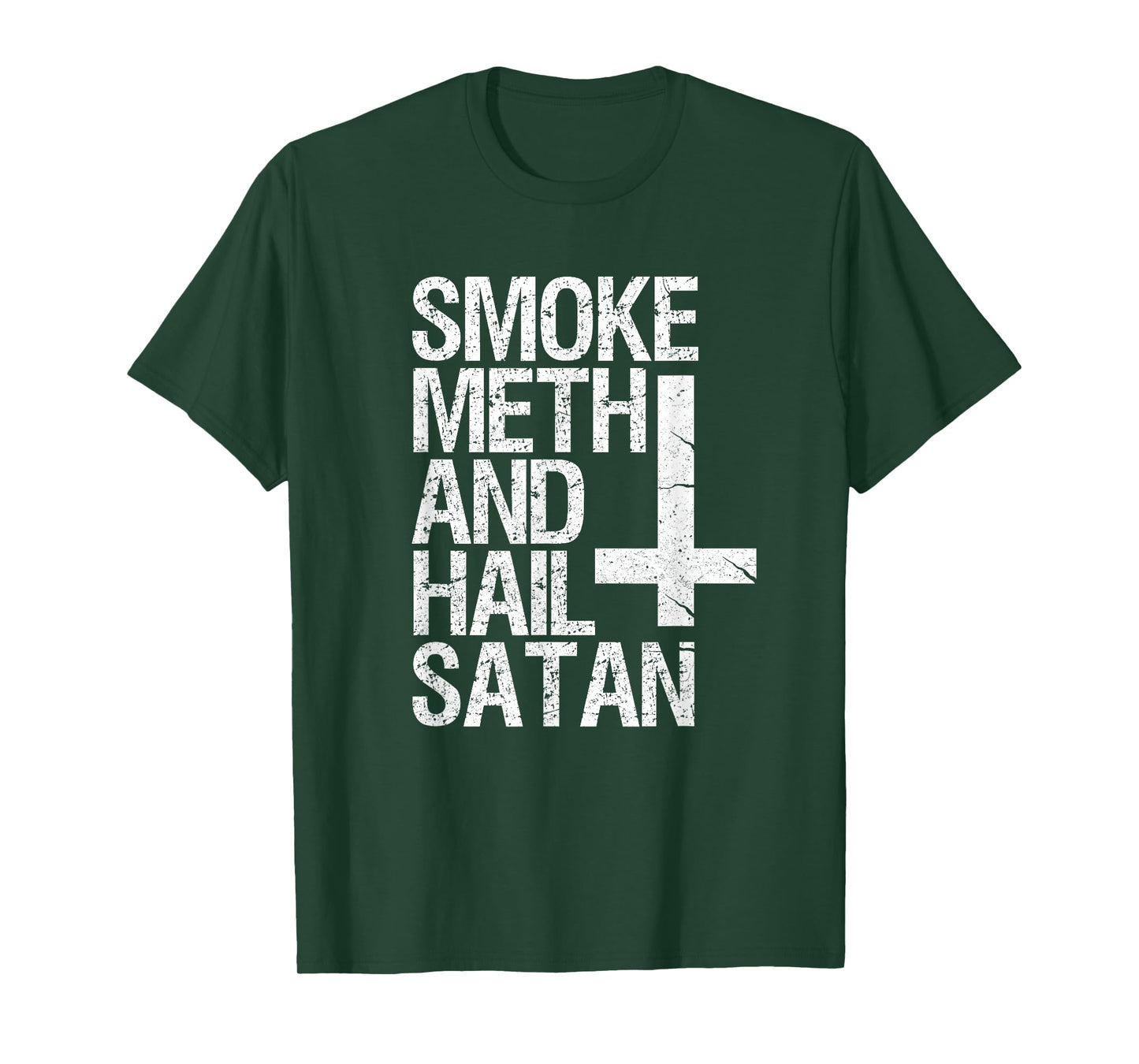 Smoke Meth Hail Satan Funny Satanic T-Shirt