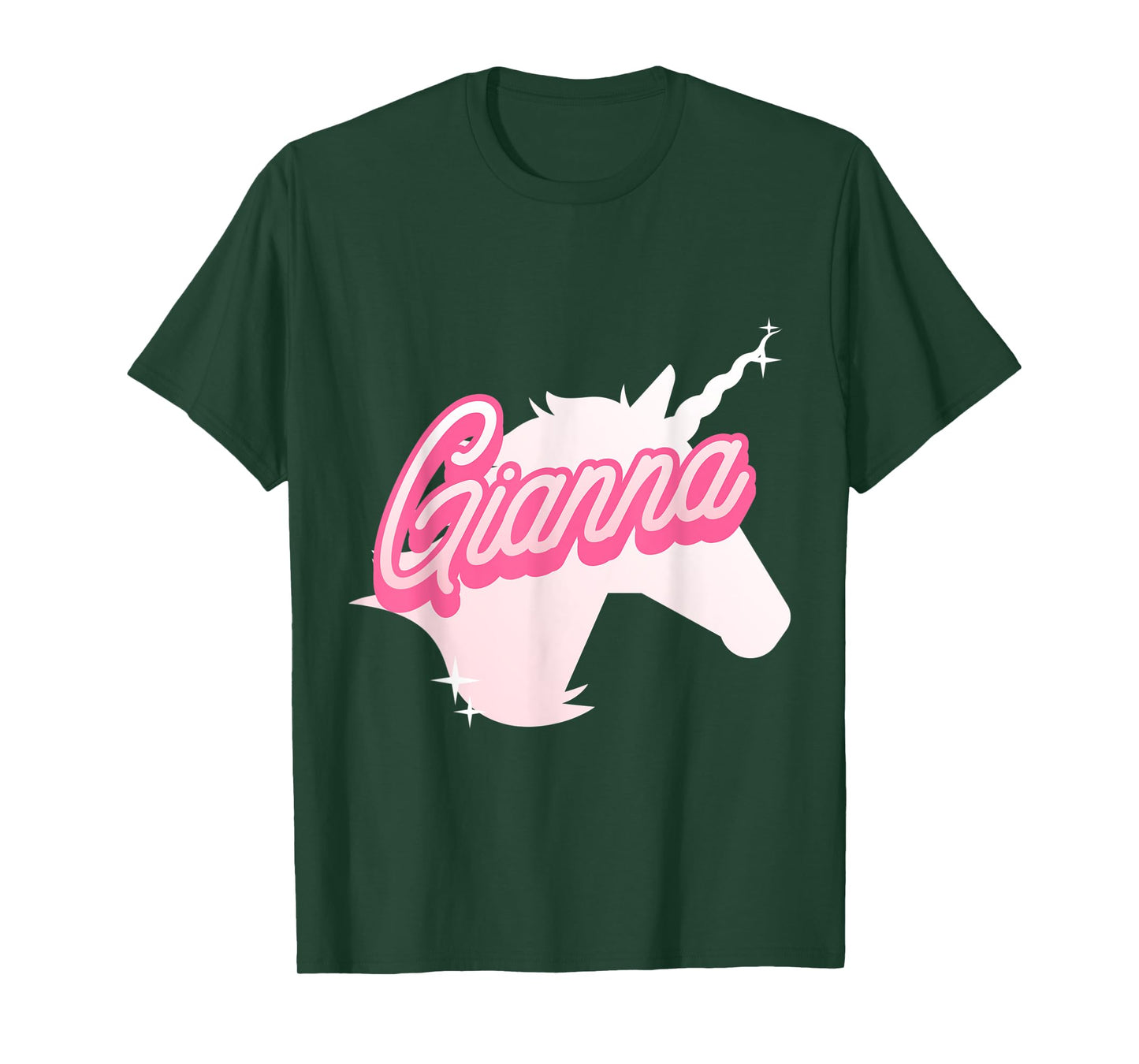 Gianna Name Gift Personalized Unicorn Theme Party T-Shirt