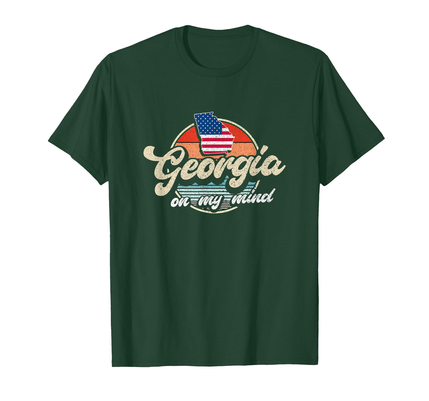 Georgia On My Mind The Peach State Retro USA Proud Georgian T-Shirt