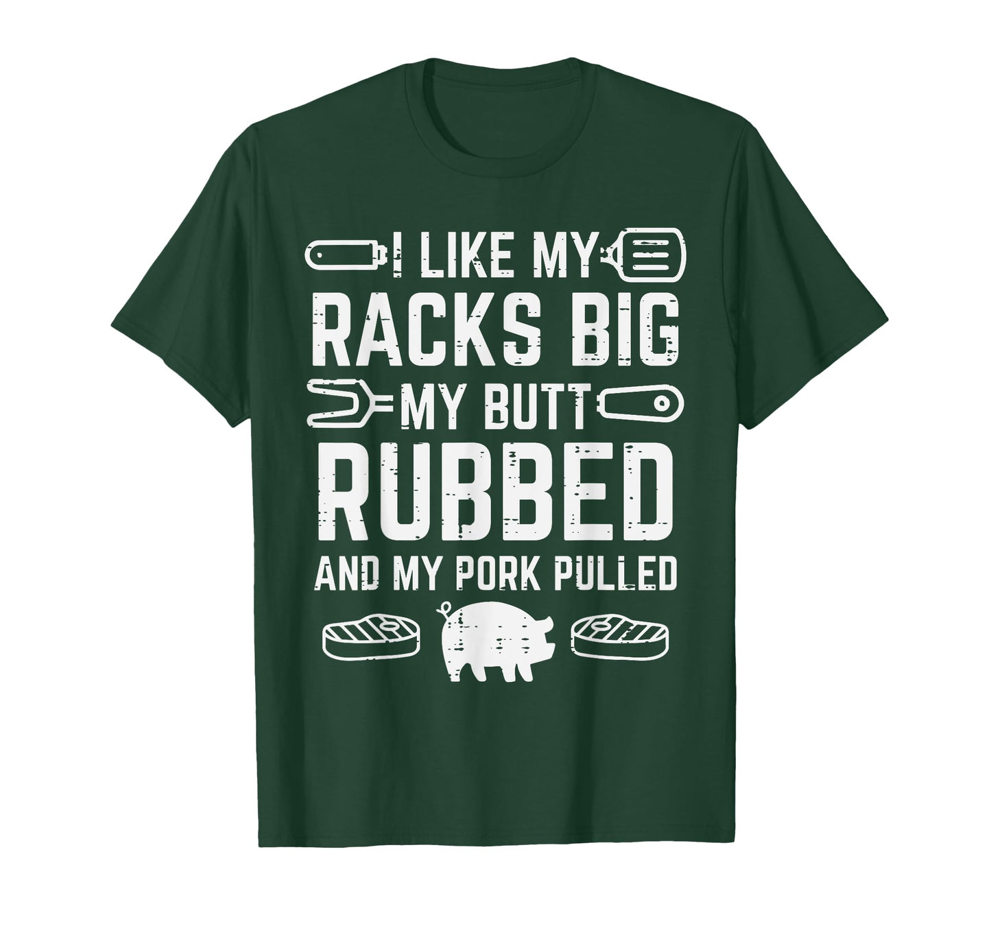 Pork Racks Big Rubbed Pulled Bbq Barbecue Grilling Women Men T-Shirt