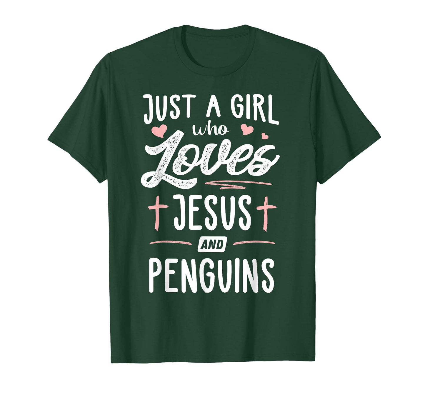 Just A Girl Who Loves Jesus And Penguins Gift Women T-Shirt