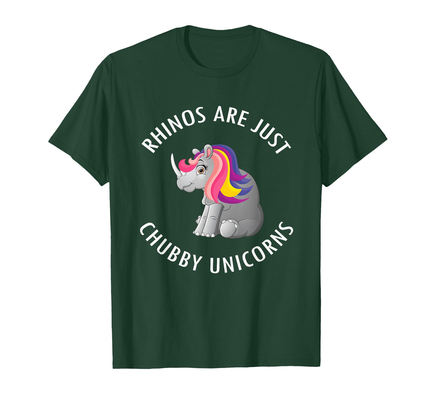 Rhinos Are Just Chubby Unicorns T-Shirt Cute Rhinoceros Tee T-Shirt