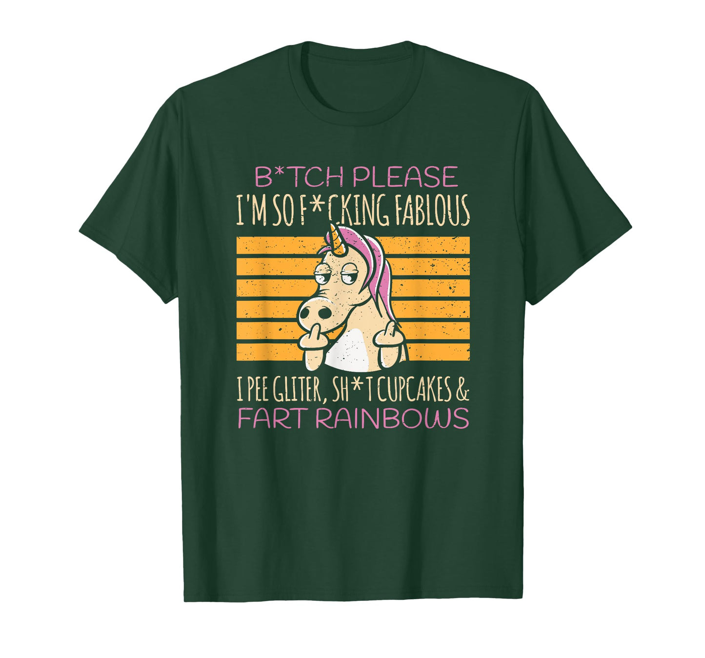 Bitch Please Unicorn Glitter Rainbow Fabulous T-Shirt