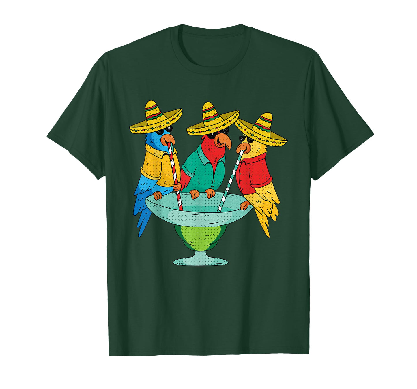 Parrot Cinco De Mayo Funny Drinking Tequila Mexican Fiesta T-Shirt