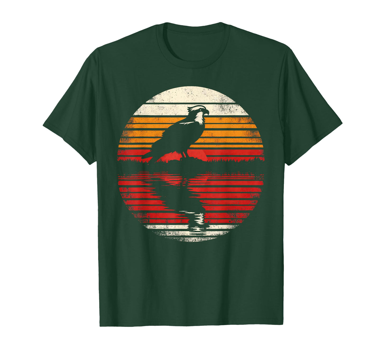 Osprey Bird Sunset Retro Style Safari Vintage 70s T-Shirt