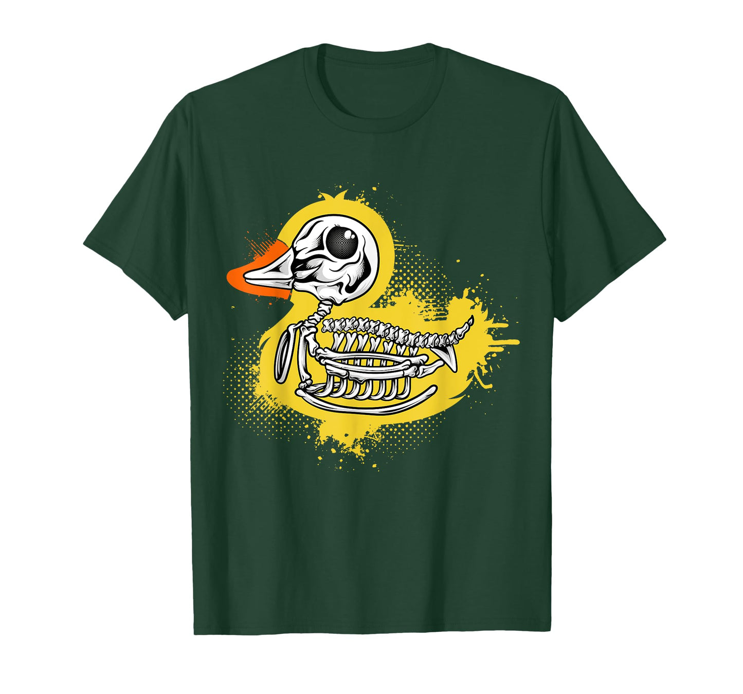 funny rubber duck, bathing duck, skull skeleton humor T-Shirt