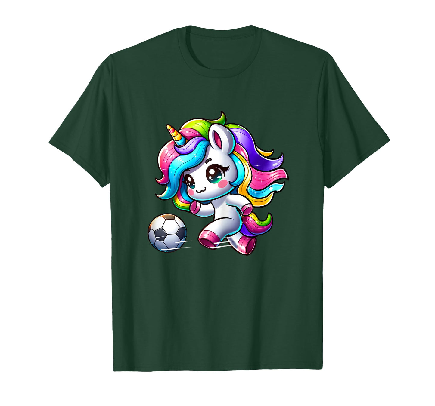 Soccer Player Unicorn Girls T-Shirt