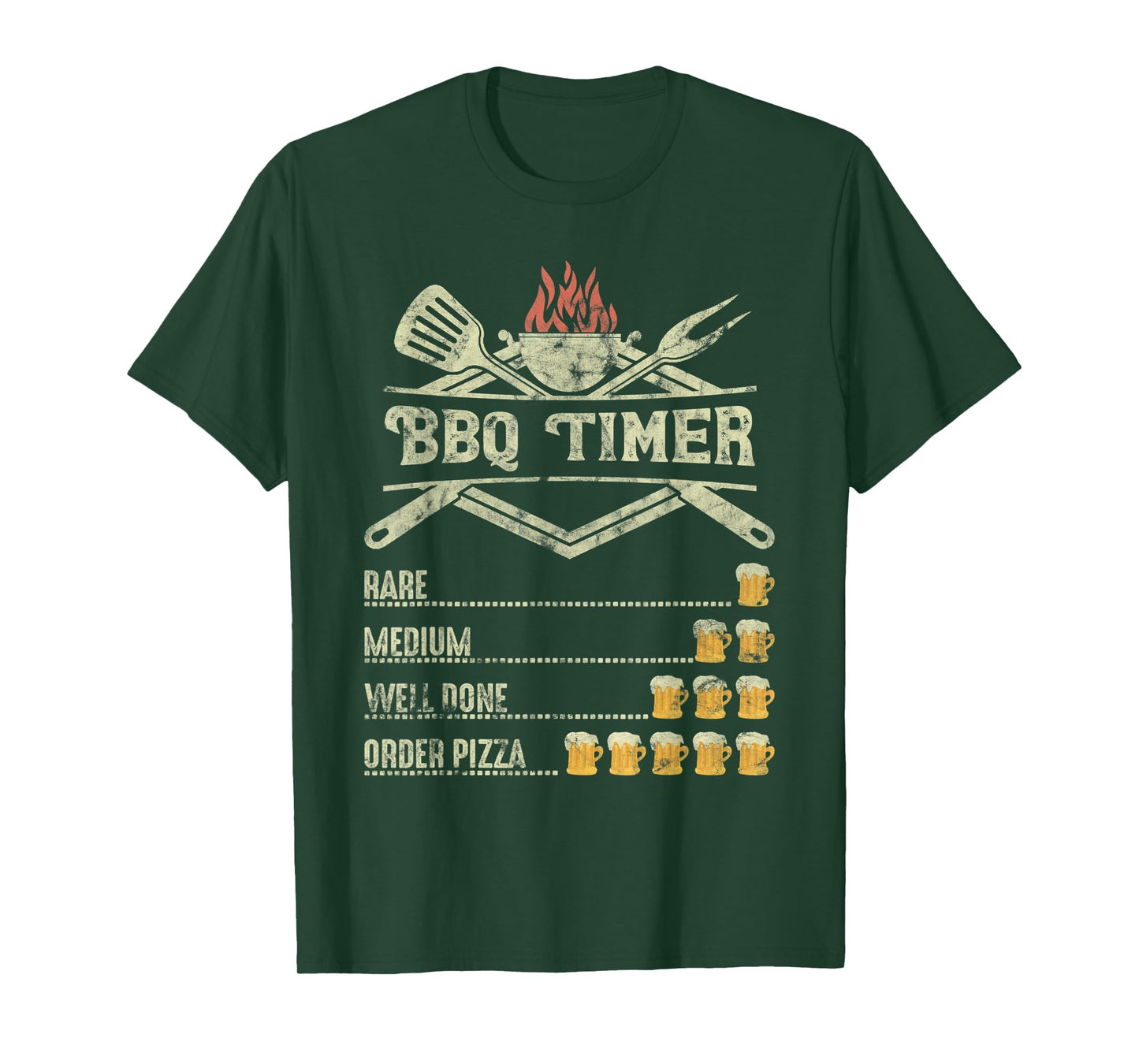 BBQ Time Beer Funny Order Pizza T-Shirt