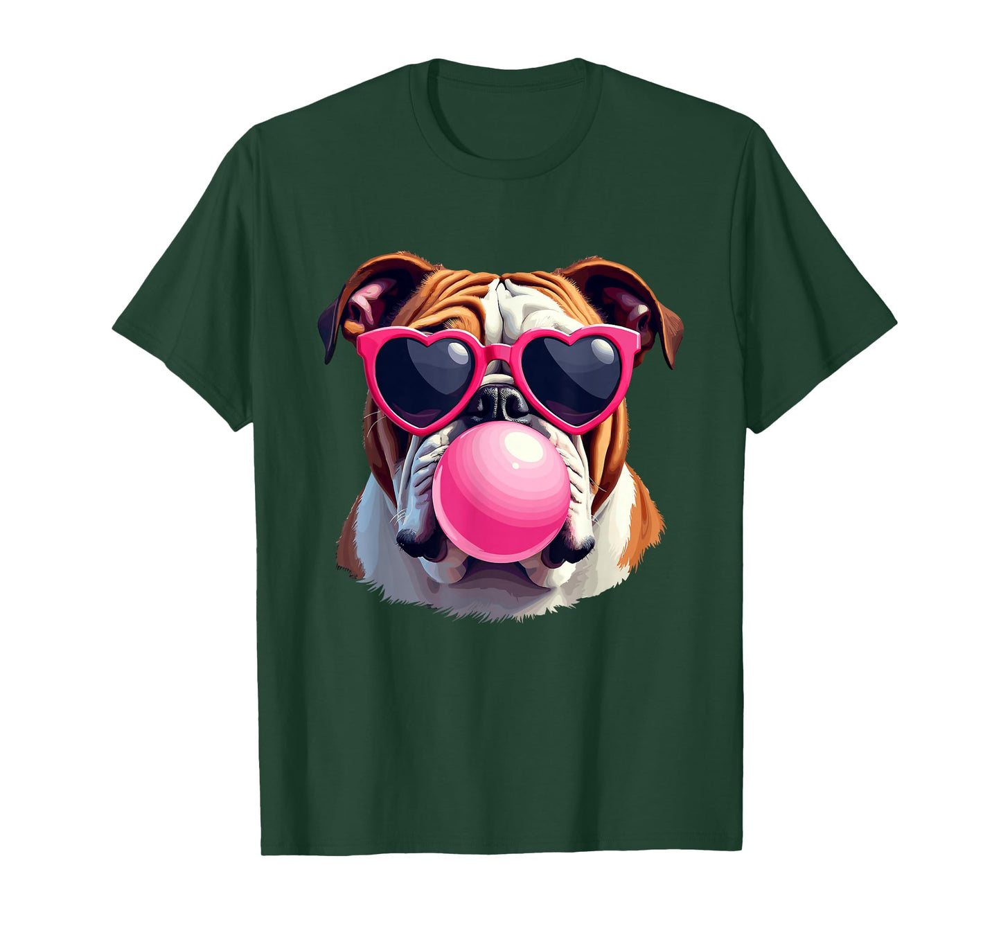 Bulldogs Preppy Mascot Bulldogs Blowing Bubble Girly Mama T-Shirt