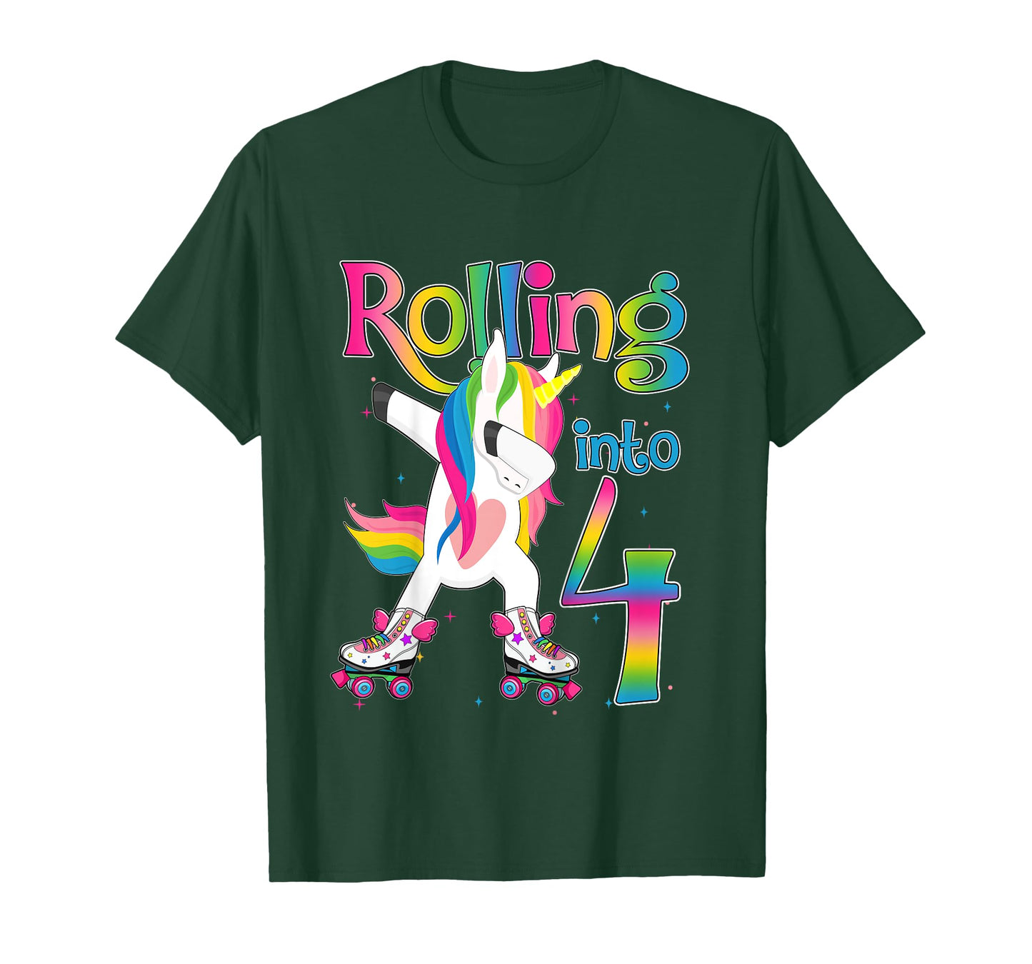 Rolling Into 4 years Let's Roll I'm Turning 4 Roller Skate T-Shirt