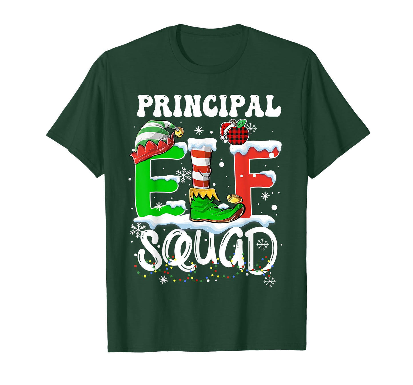 Principal ELF Squad Funny Christmas ELF Kids Teacher Group T-Shirt