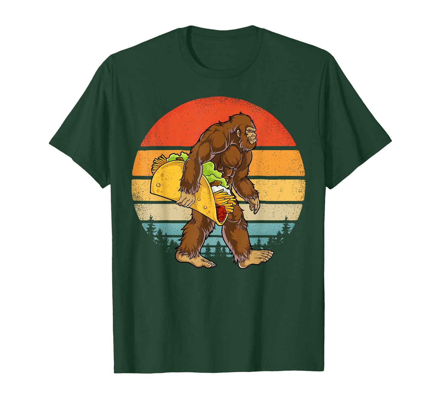 Bigfoot Carrying Taco Funny Cinco de Mayo Boys Men Sasquatch T-Shirt