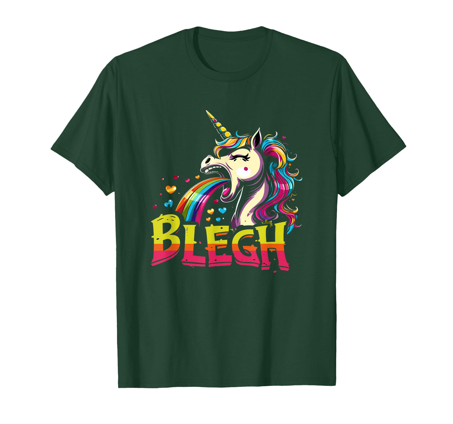 Blegh - Metalcore Unicorn Screaming Rainbow T-Shirt